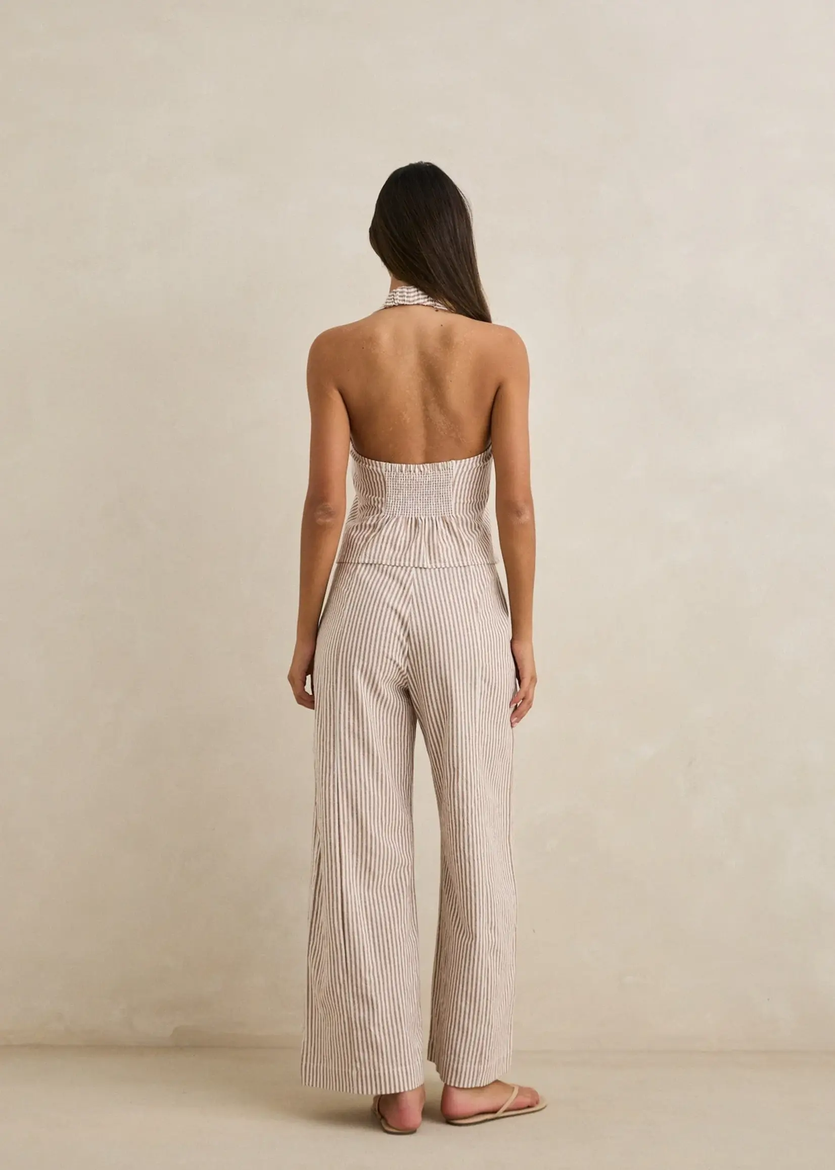 Rhythm Louise Wide Leg Pant - Tan