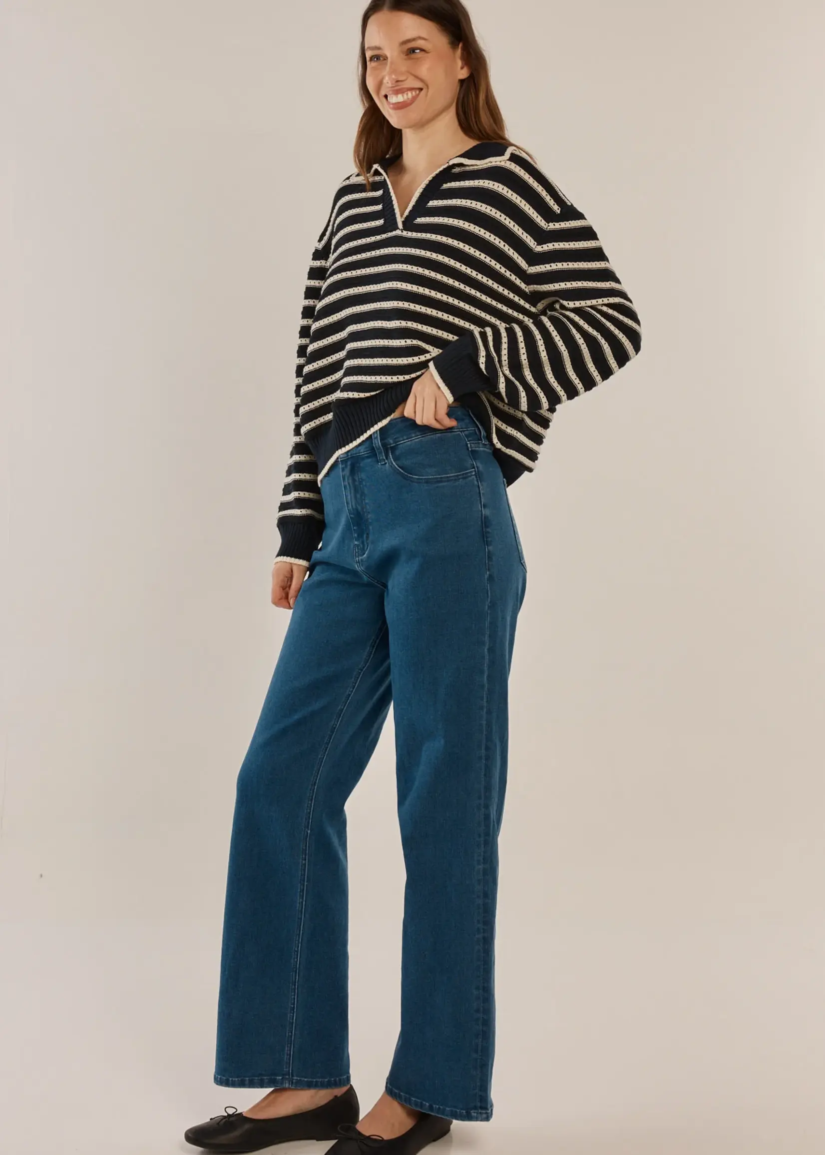 Betty Basic Aberdeen Polo Knit Sweat