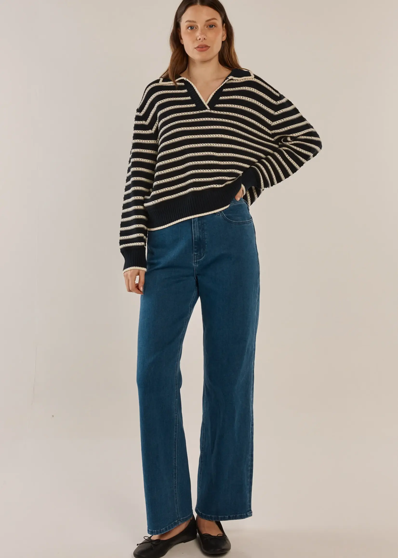 Betty Basic Aberdeen Polo Knit Sweat