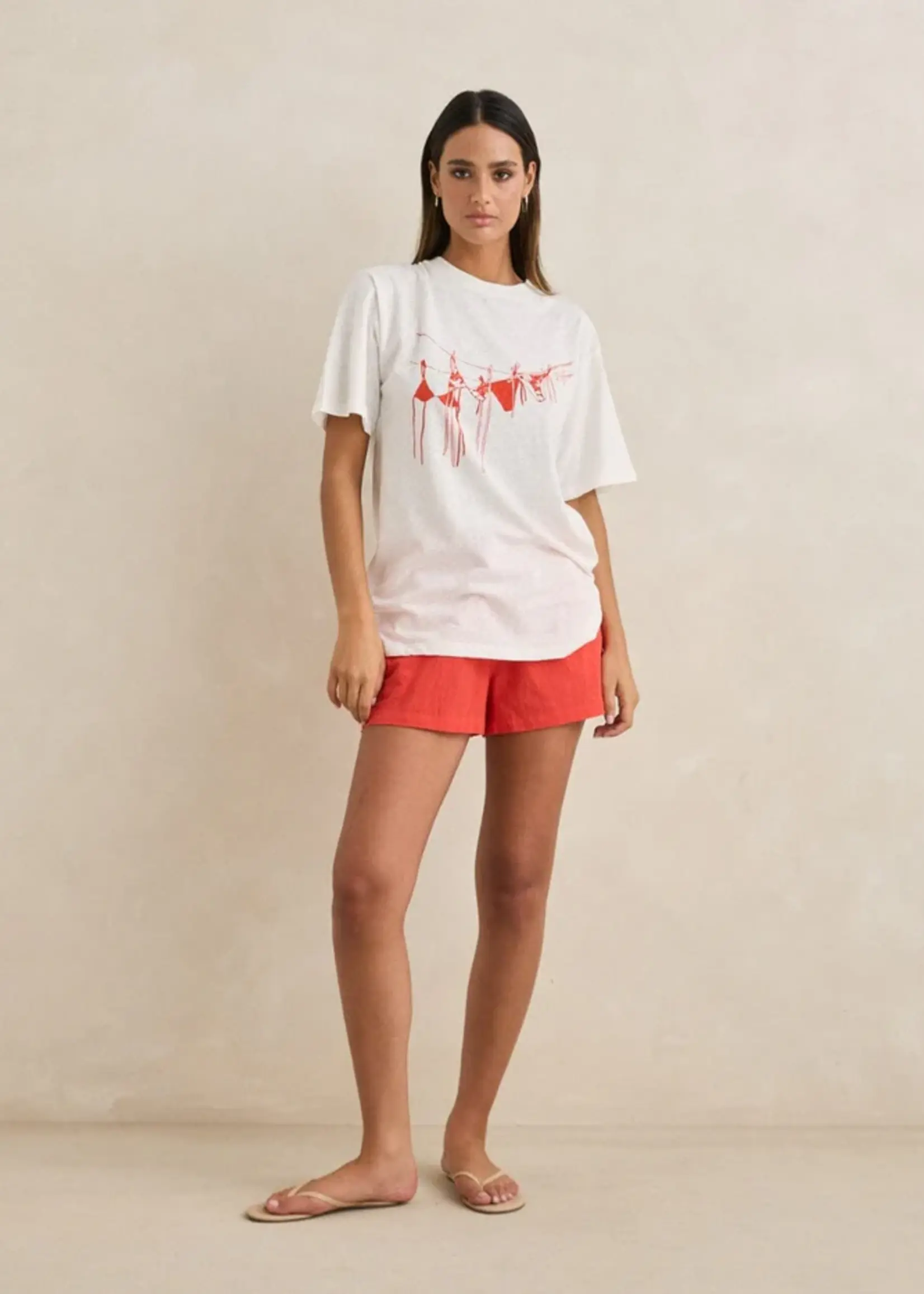 Rhythm Melia Oversized T-Shirt - Red