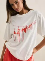 Rhythm Melia Oversized T-Shirt - Red