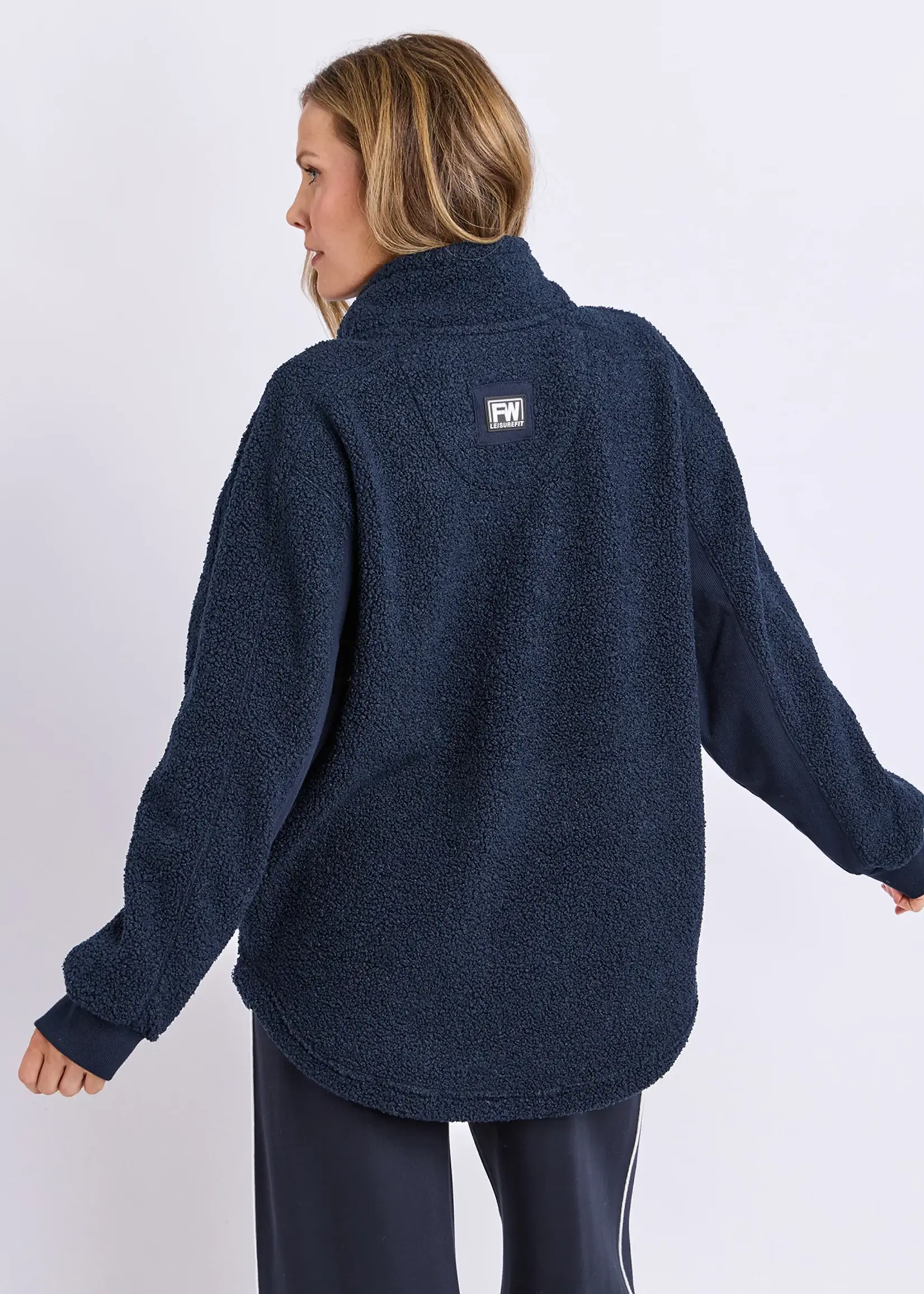 Foxwood Weekend Boucle Crew - Navy