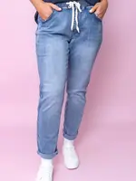 Foxwood Juliette Jogger Jean -  Light Blue Denim