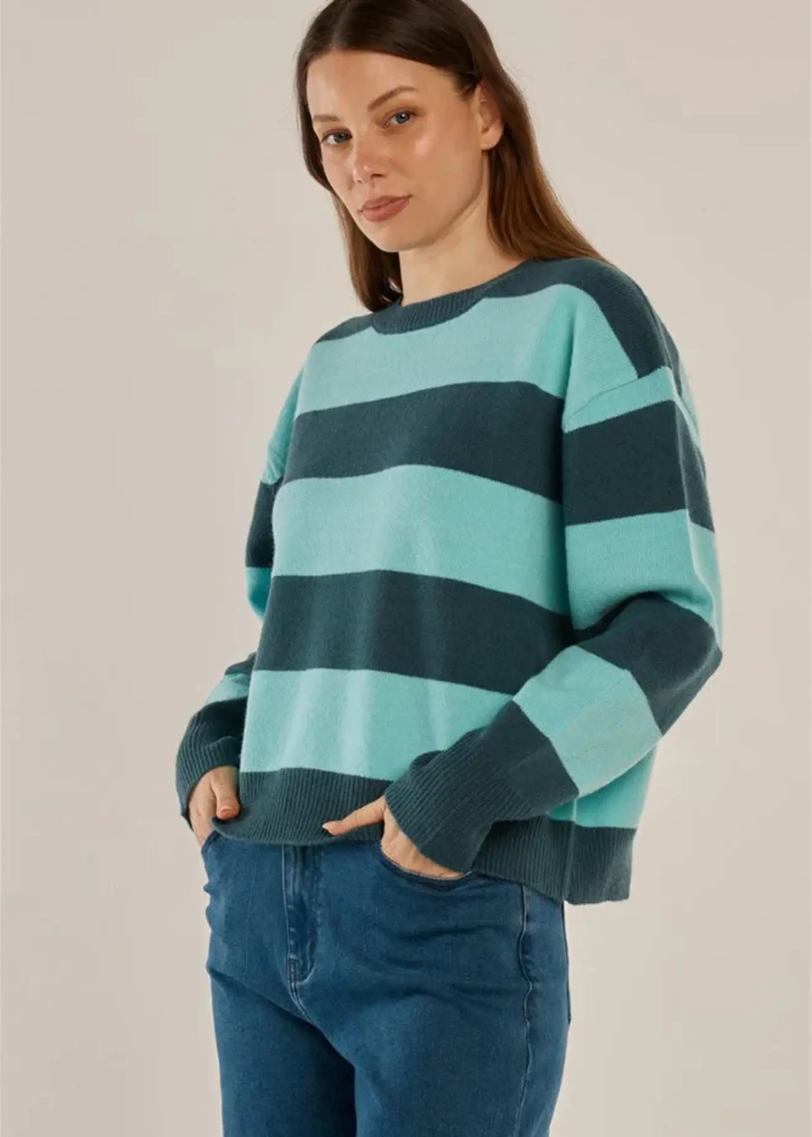 Betty Basic Leonie Knit Sweater - Teal/Blue