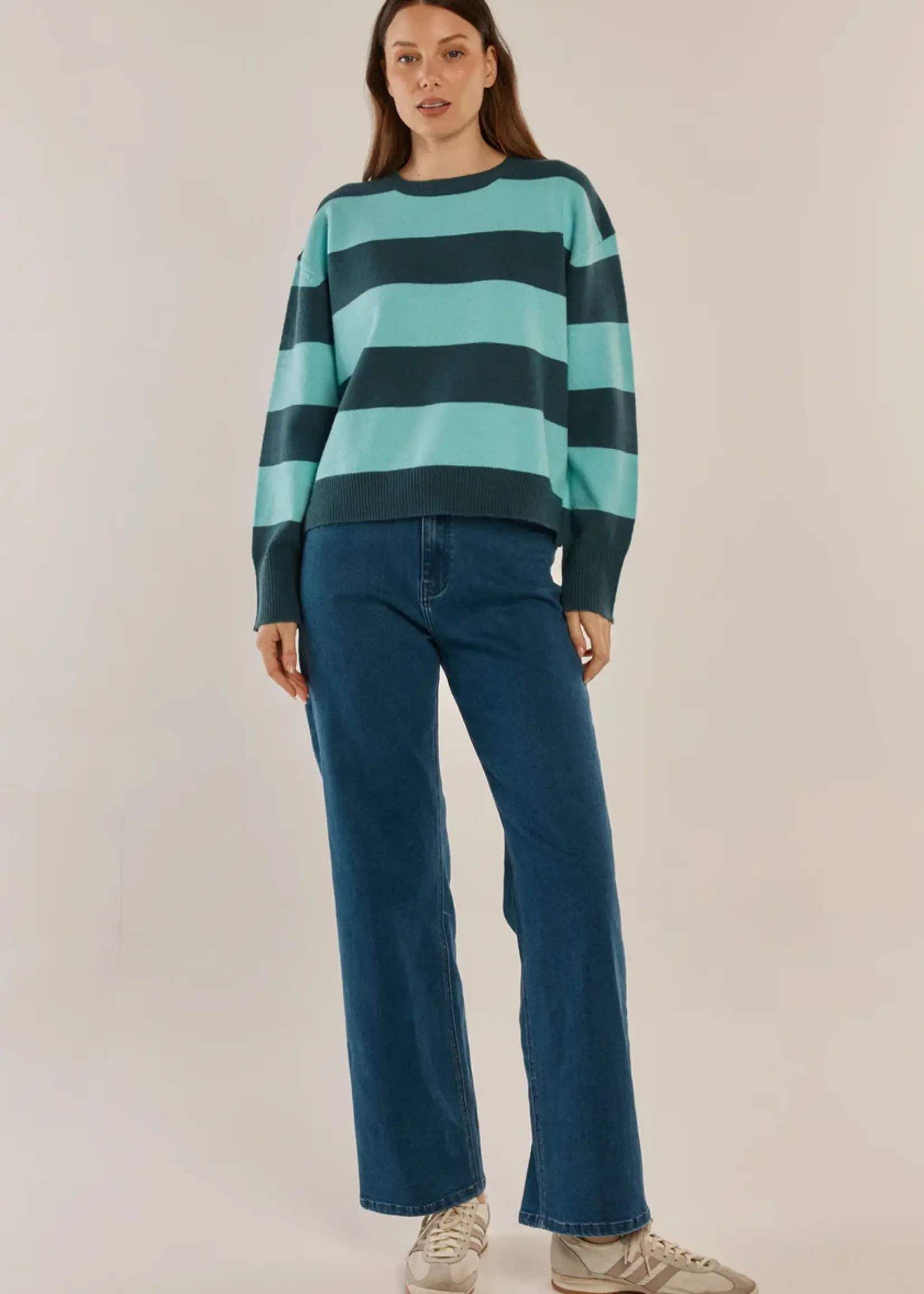 Betty Basic Leonie Knit Sweater - Teal/Blue