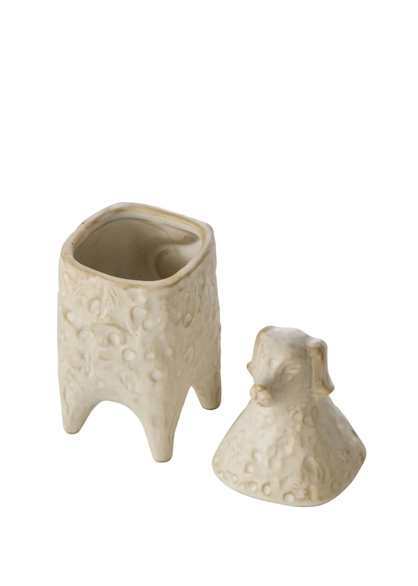 Amalfi Ari Dog Jar Off White