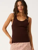 cartel and willow Thea Knit Tank - Truffle