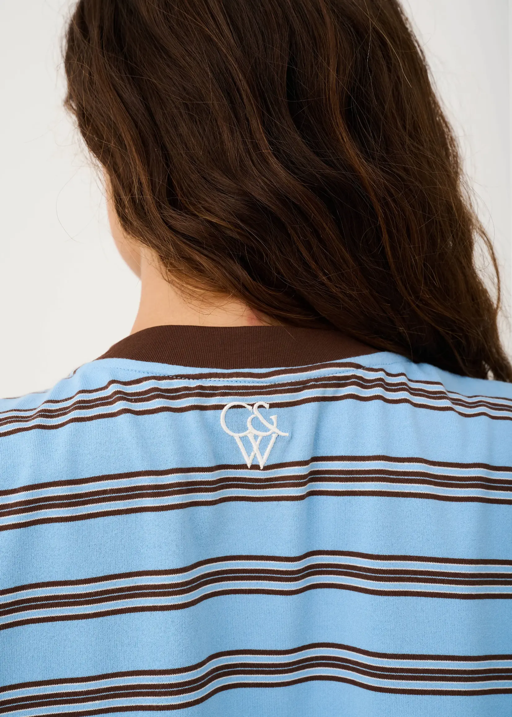 cartel and willow Harley Long Sleeve - Truffle/Ice Stripe