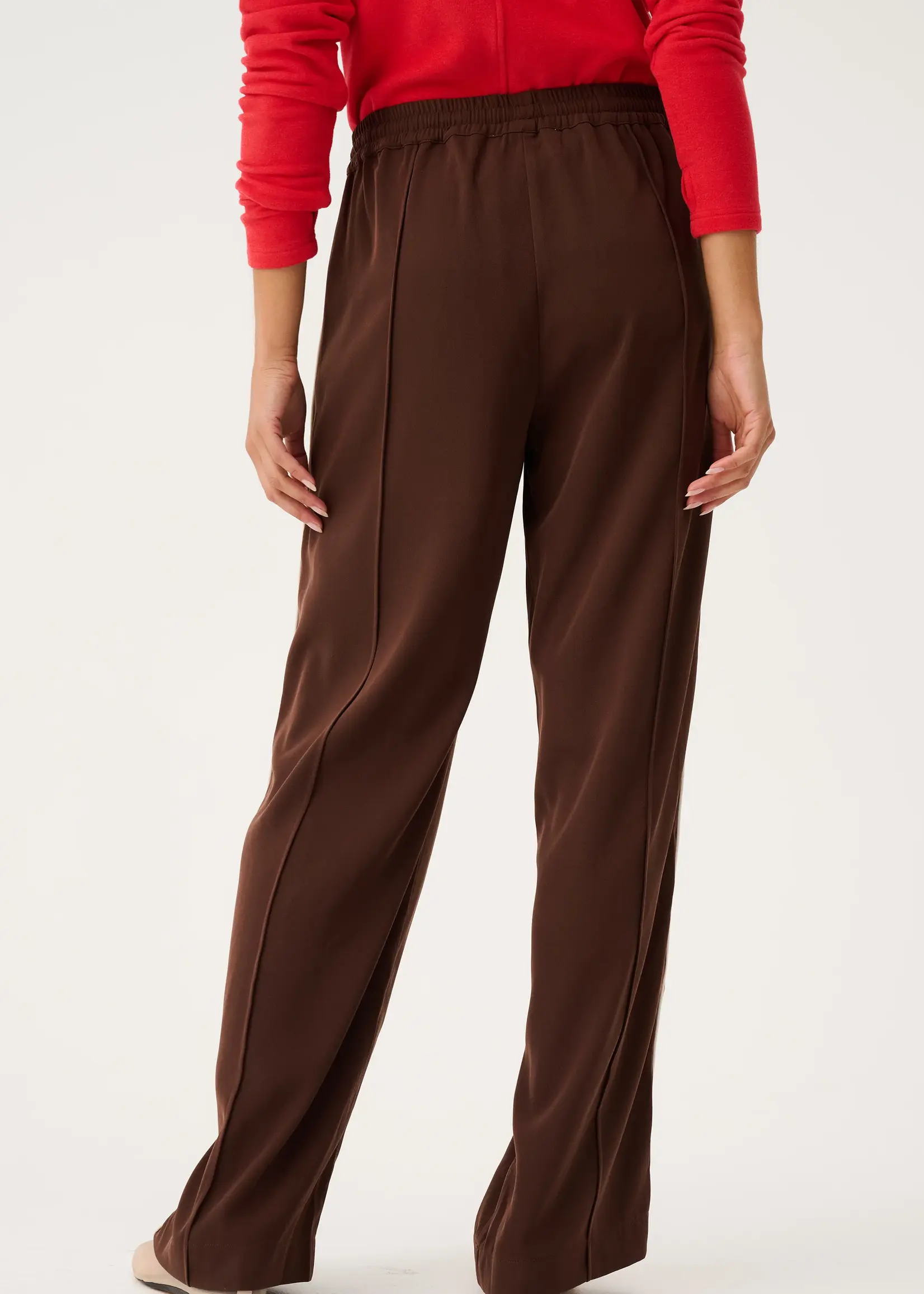 cartel and willow Dusty Pant - Truffle/Red