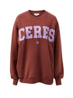 Ceres Life Isla Oversized Slouchy Crew/Burnt Toffee Orchid Heritage Logo