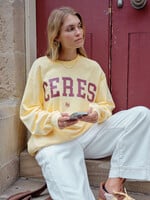 Ceres Life Isla Oversized Slouchy Crew/Butter Washed Heritage Logo
