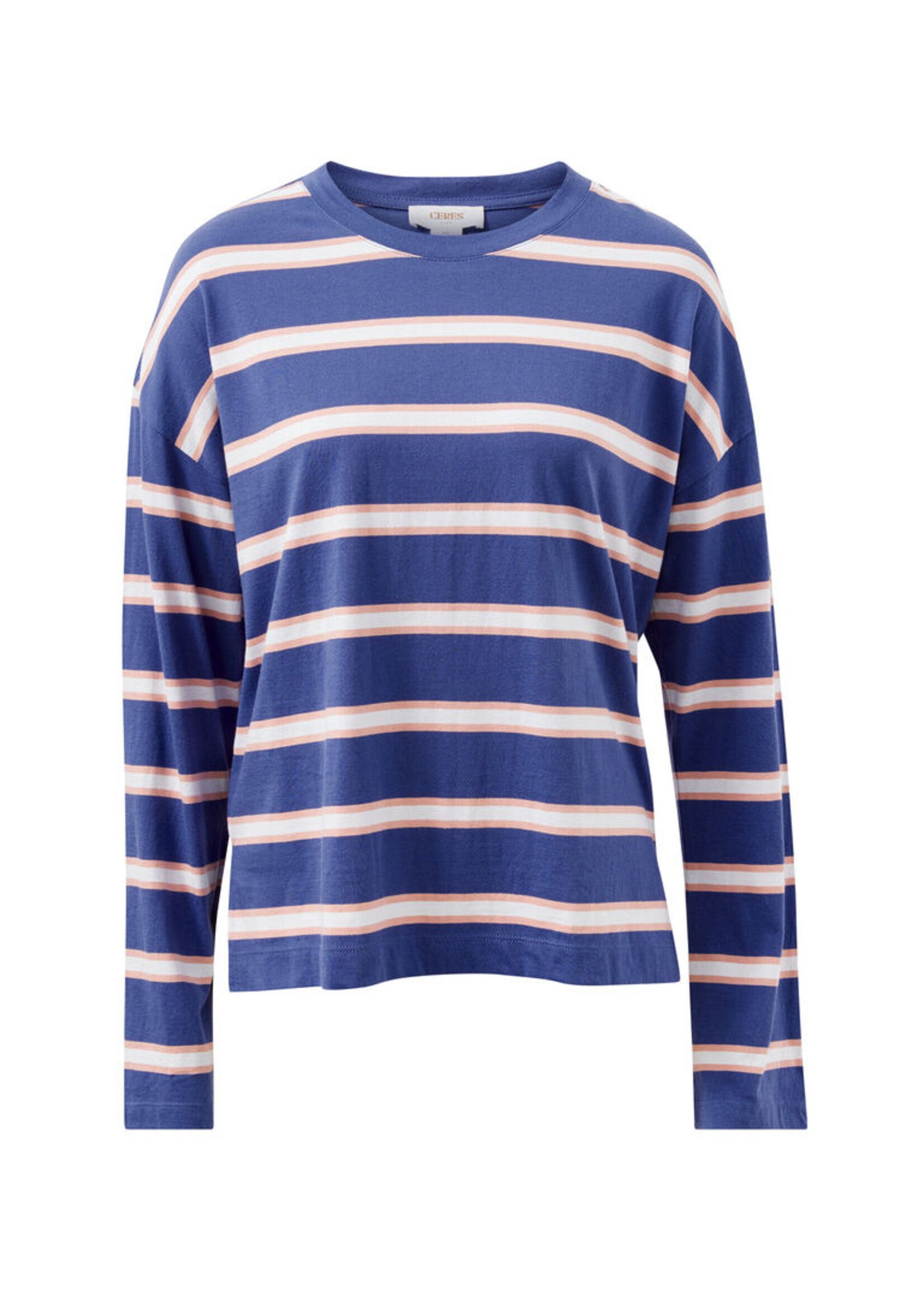 Ceres Life Scout Slouchy Long Sleeve Tee/Washed Navy/Pink/Clay