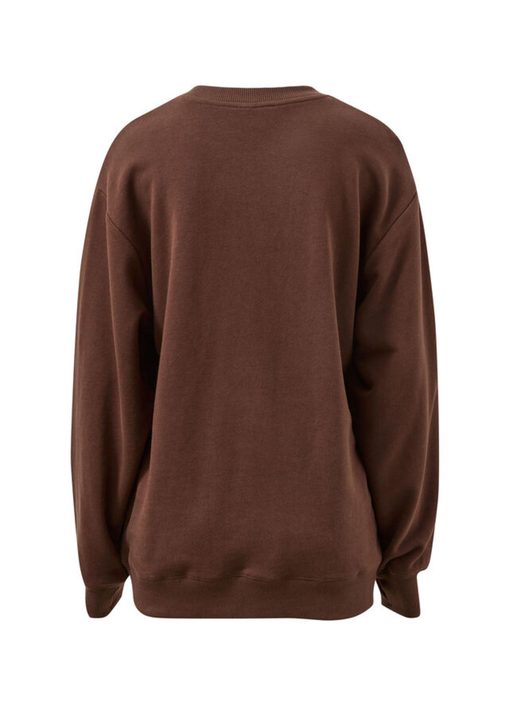 Ceres Life Isla Oversized Slouchy Crew/ Brunette Brown Buff Sky Blue Heritage Logo
