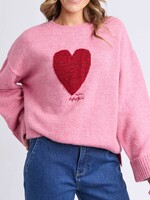 Elm Lifestyle Intersia Heart Knit - Pink