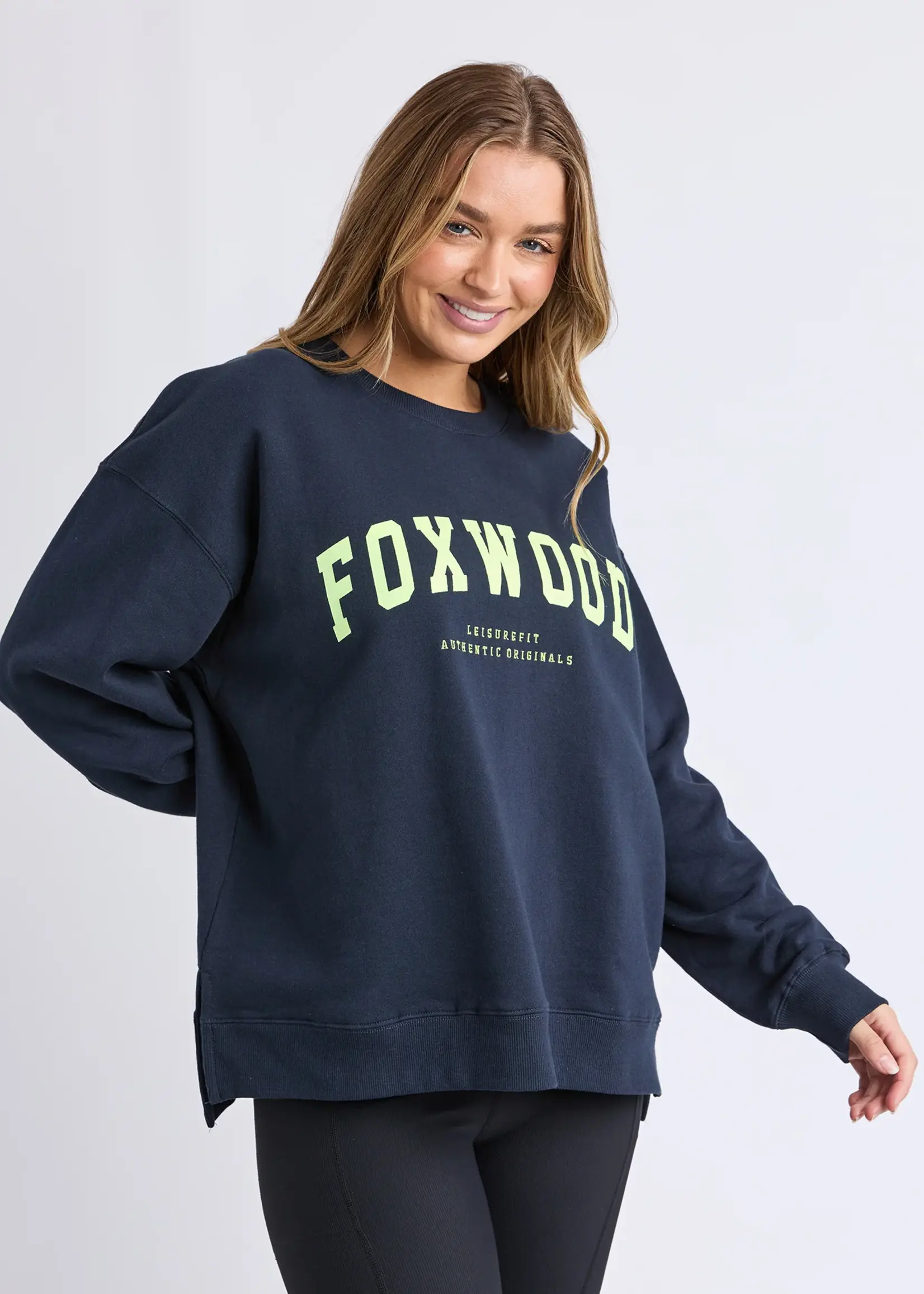 Foxwood Interval Crew Navy/Yellow