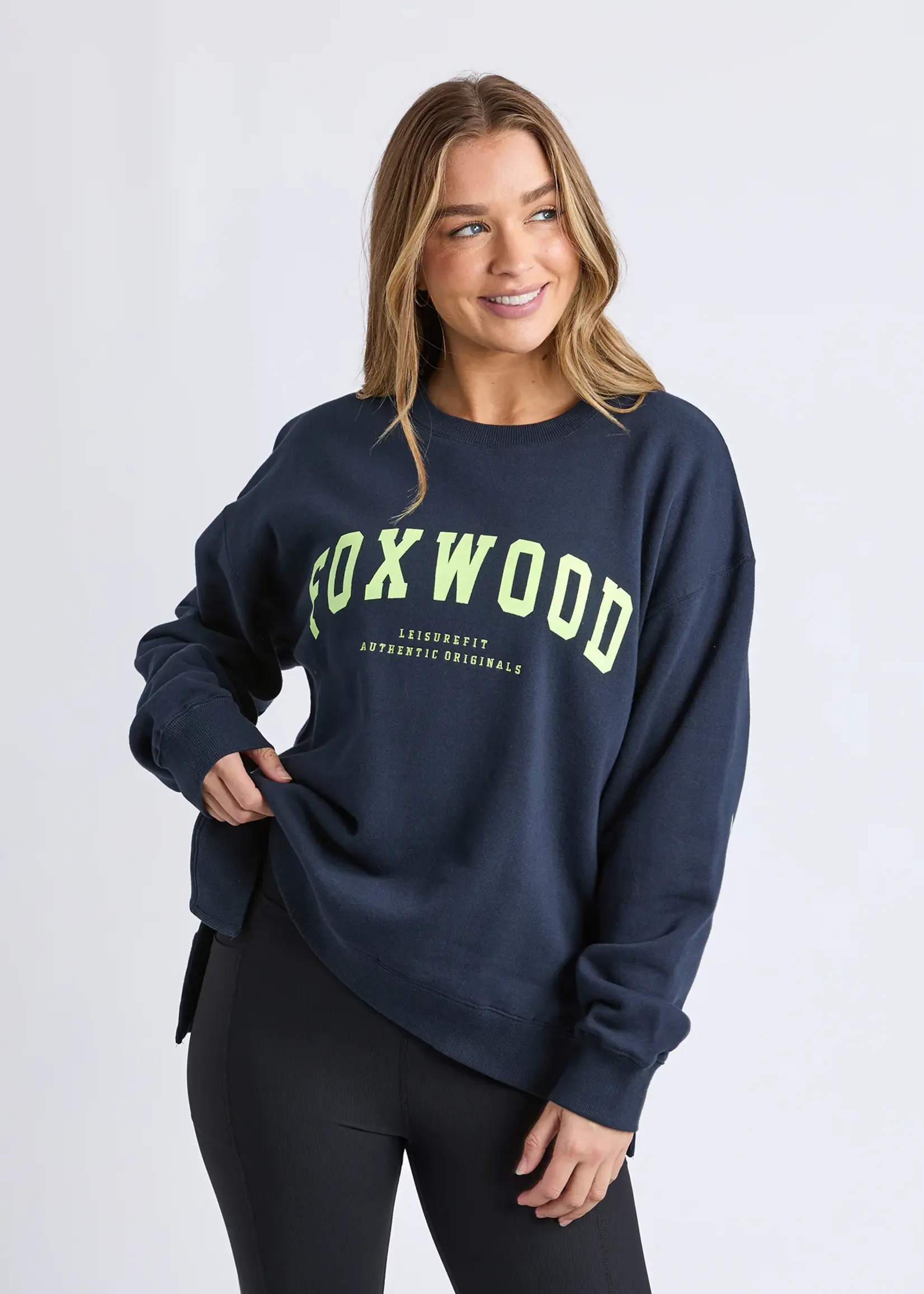 Foxwood Interval Crew Navy/Yellow