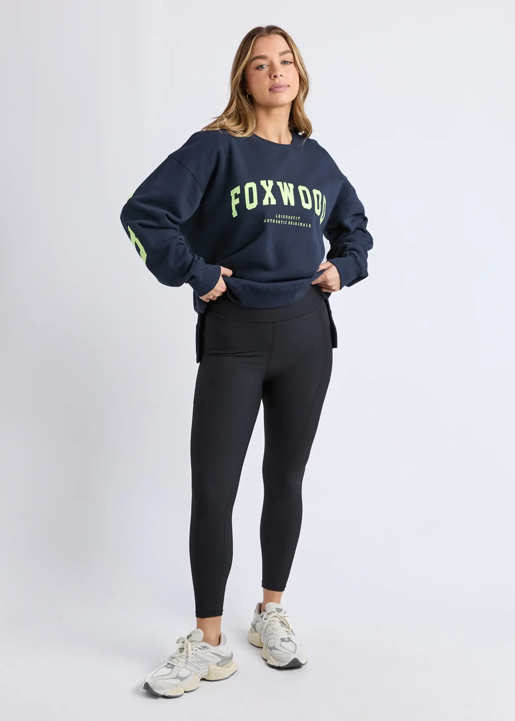 Foxwood Interval Crew Navy/Yellow