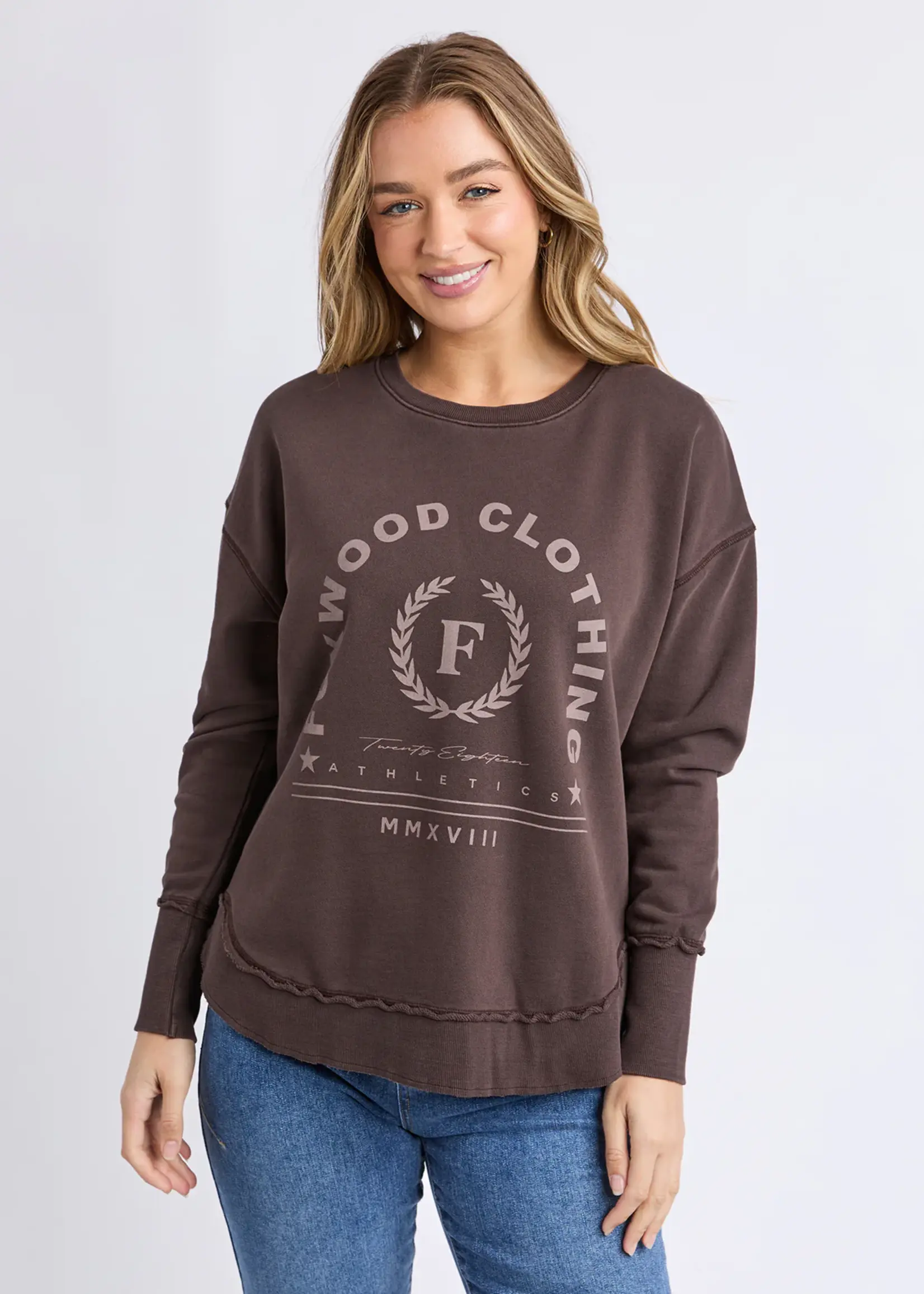 Foxwood Medalion Crew - Coffee Bean