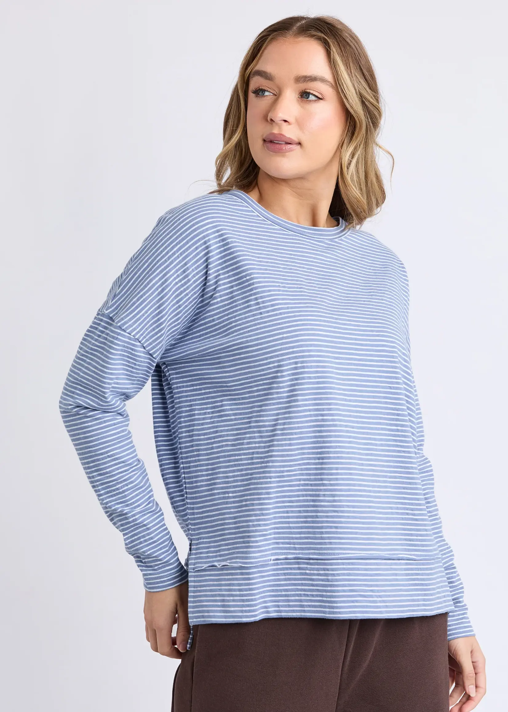 Foxwood Eddie Stripe Top - Country Blue