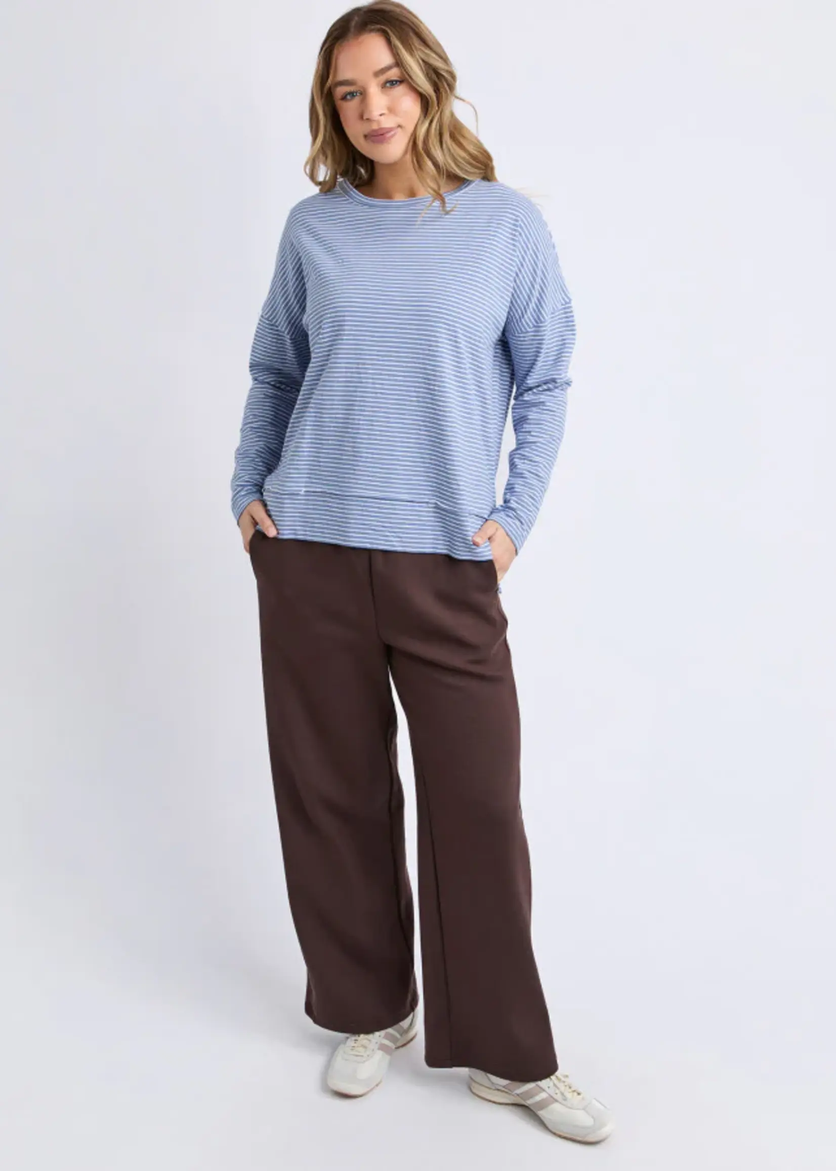 Foxwood Eddie Stripe Top - Country Blue