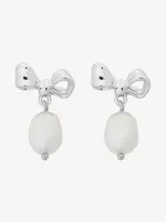 Liberte Alice Silver Bow Pearl Earring