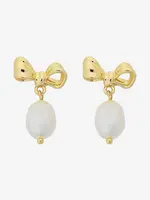 Liberte Alice Gold Bow Pearl Earring