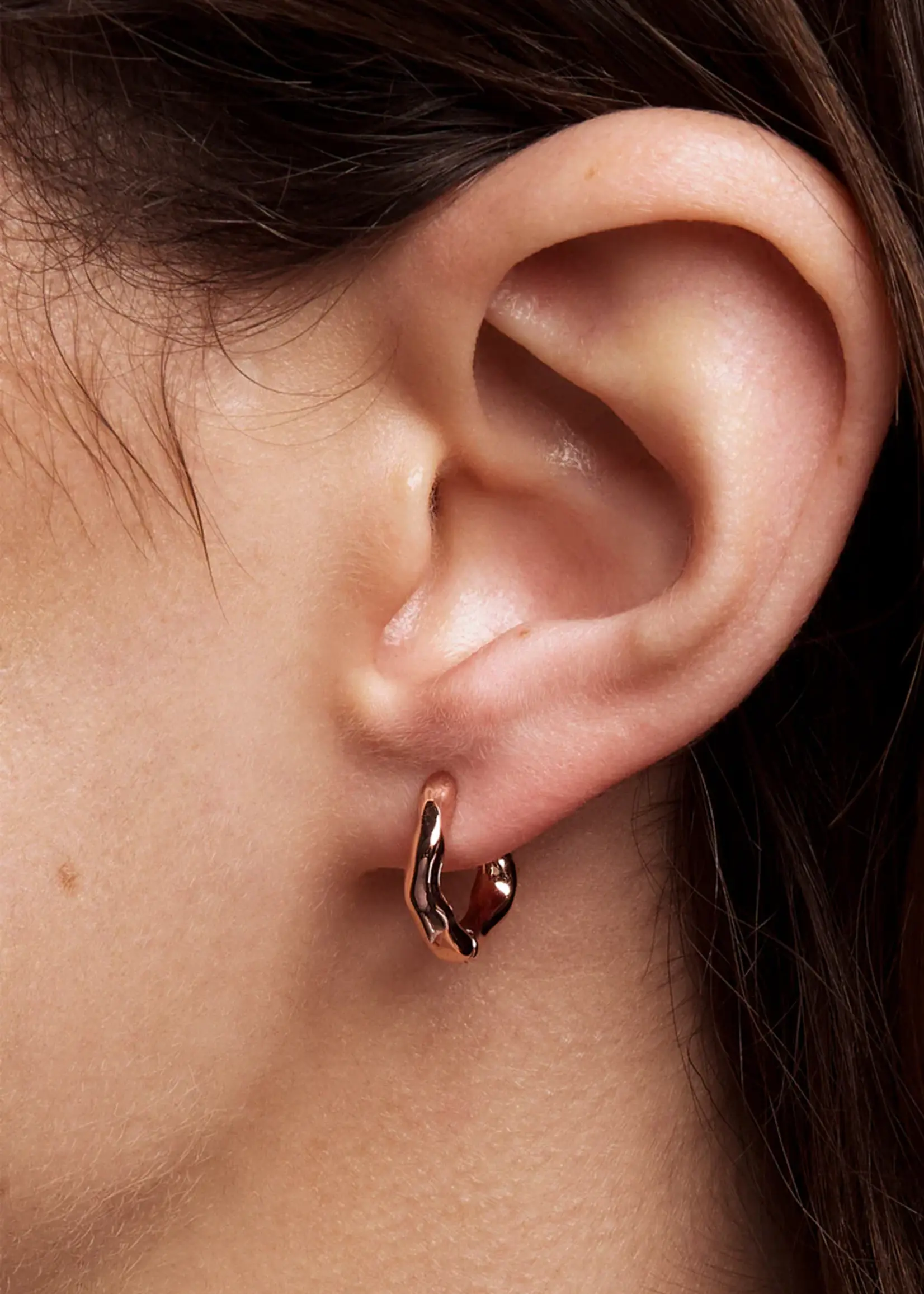 Liberte Hunter Rose Gold Huggie