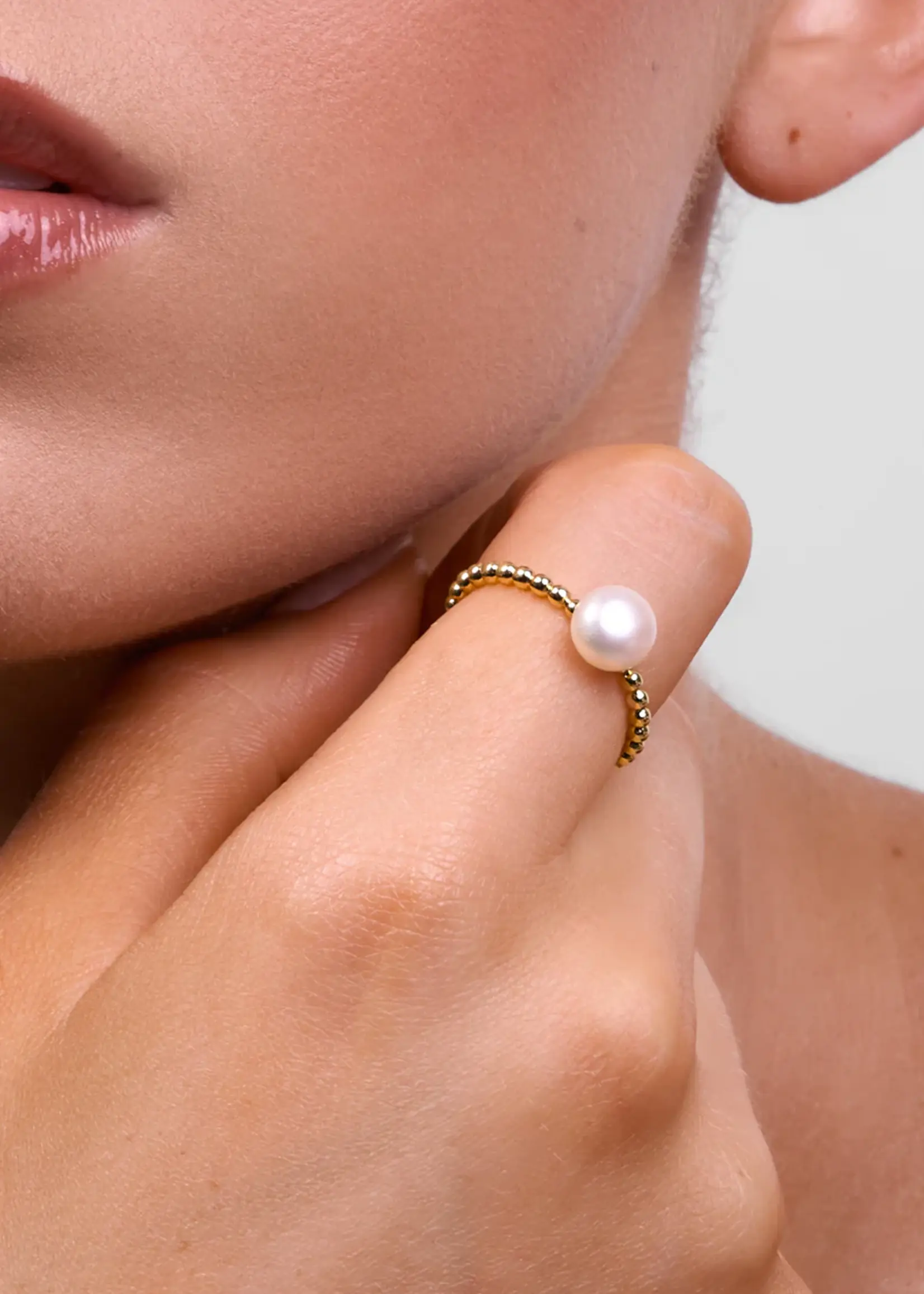 Liberte Cove Silver Pearl Ring