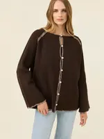 Isle of Mine Athena Button Cardigan - Chocolate