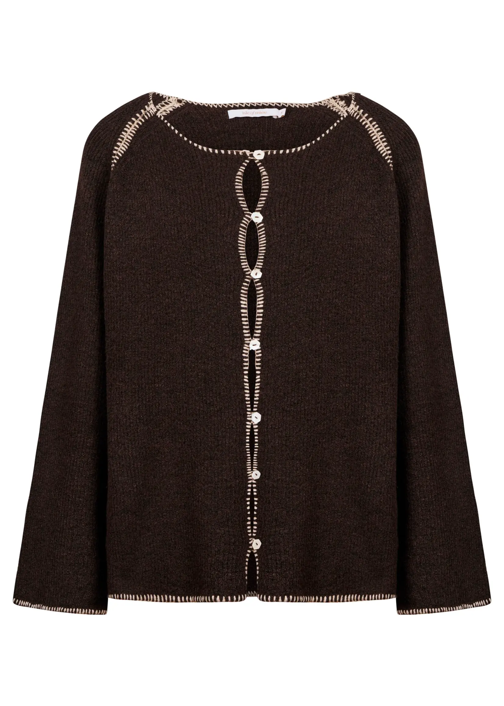Isle of Mine Athena Button Cardigan - Chocolate