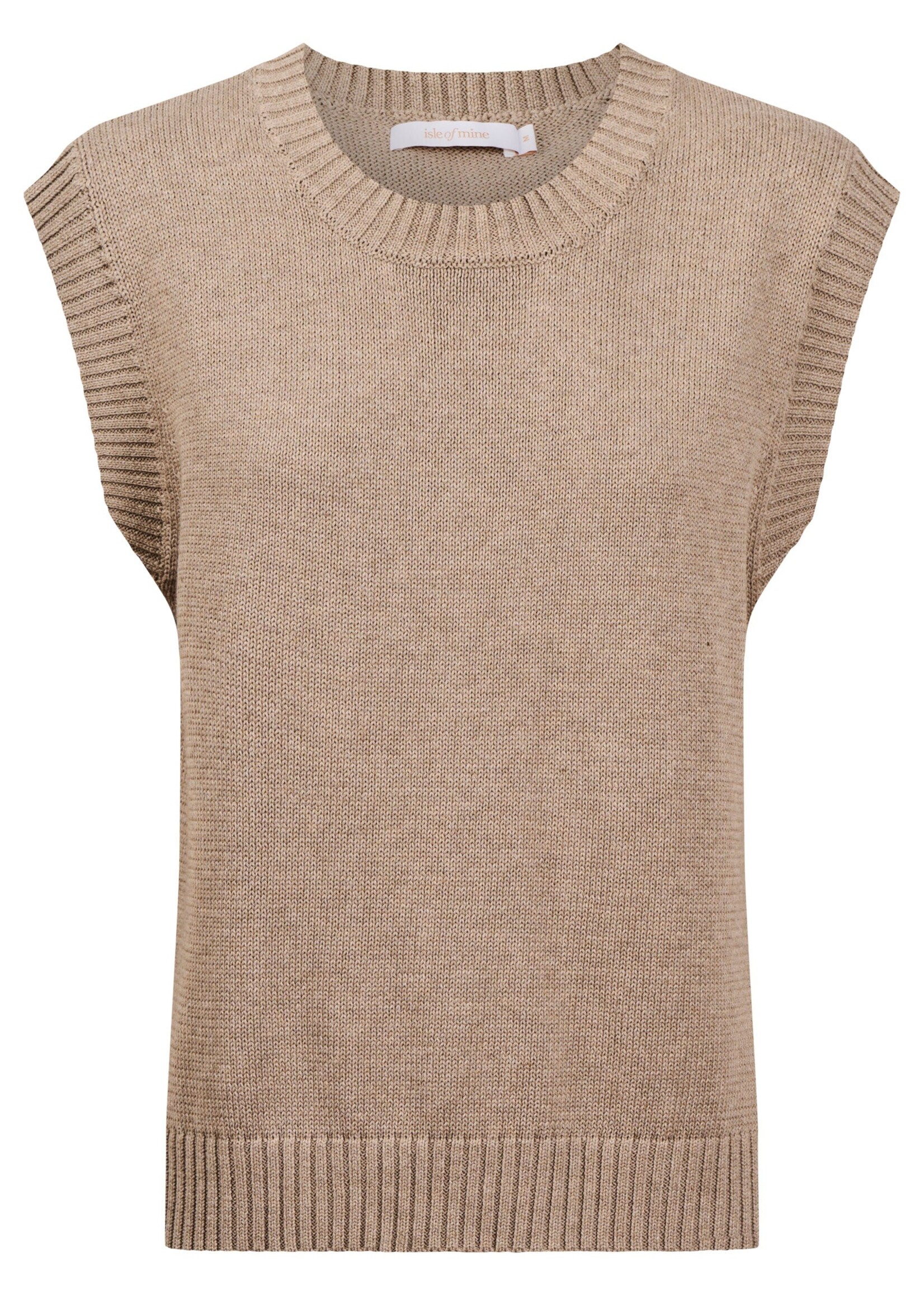 Isle of Mine Darby Knit Vest - Stone