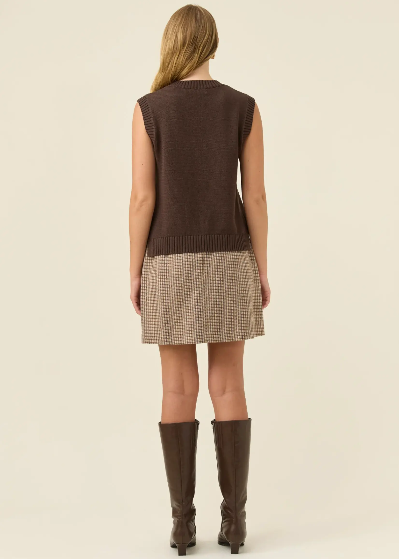 Isle of Mine Darby Knit Vest - Chocolate