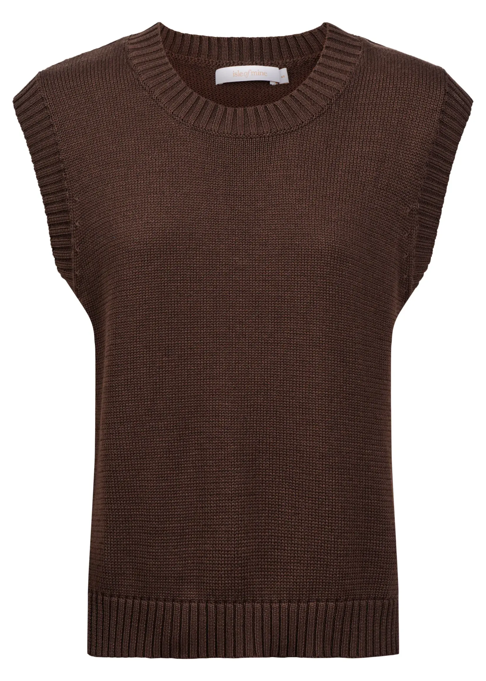 Isle of Mine Darby Knit Vest - Chocolate