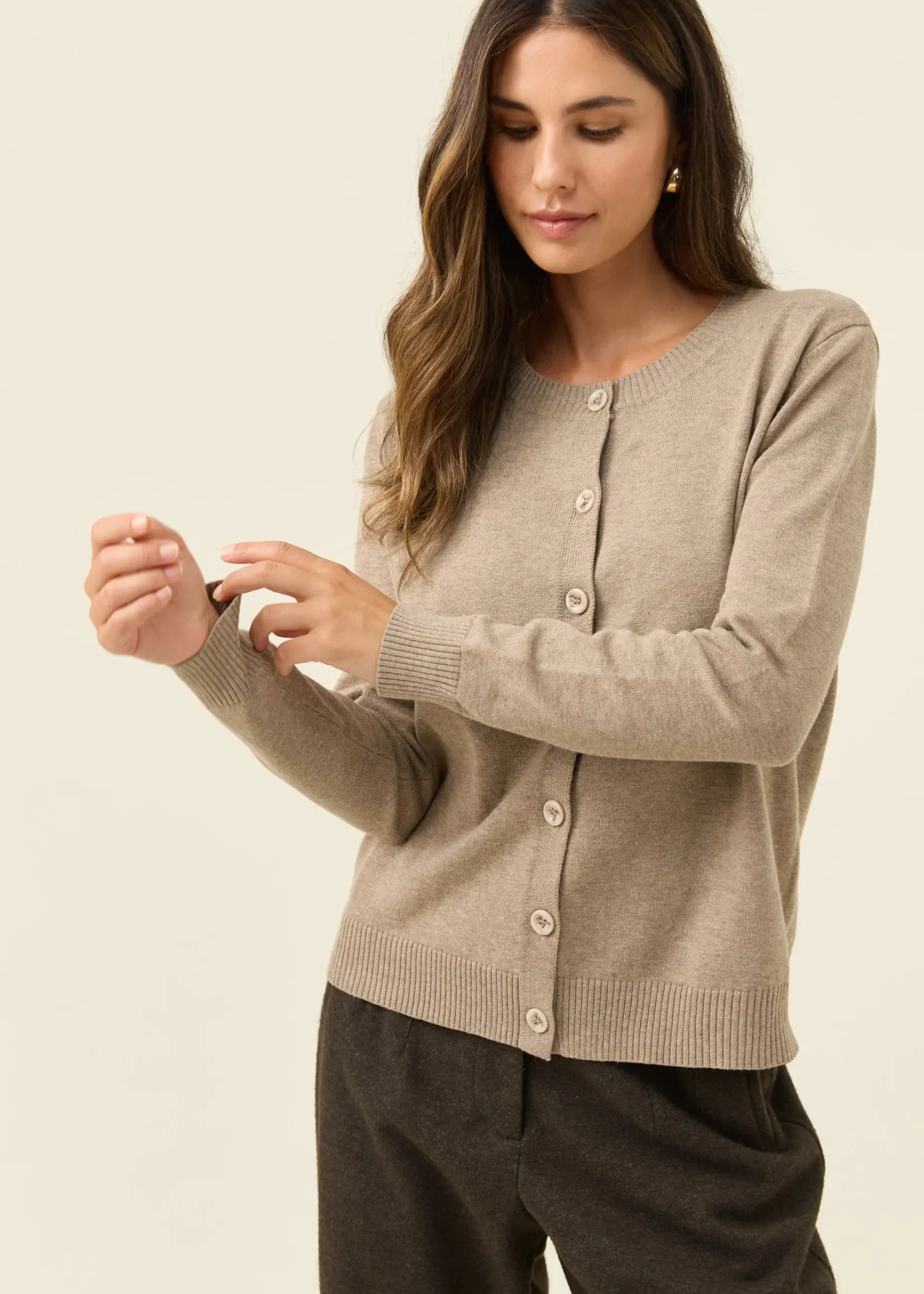 Isle of Mine Darby Cardigan - Stone