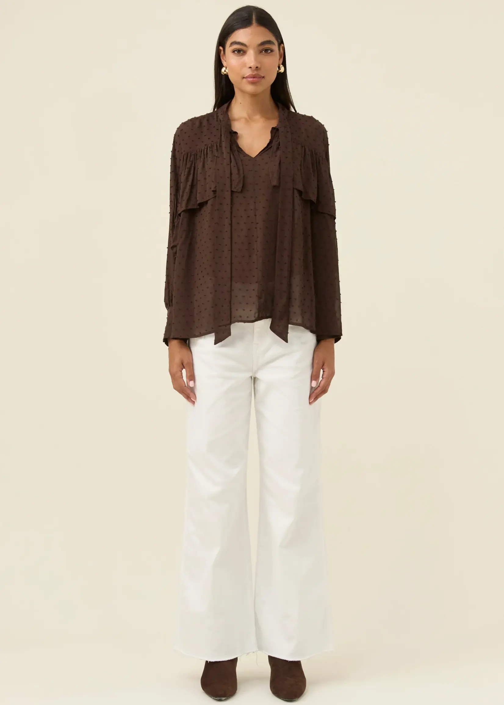 Isle of Mine Della Blouse - Chocolate