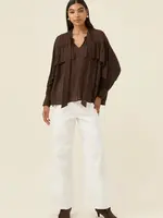 Isle of Mine Della Blouse - Chocolate