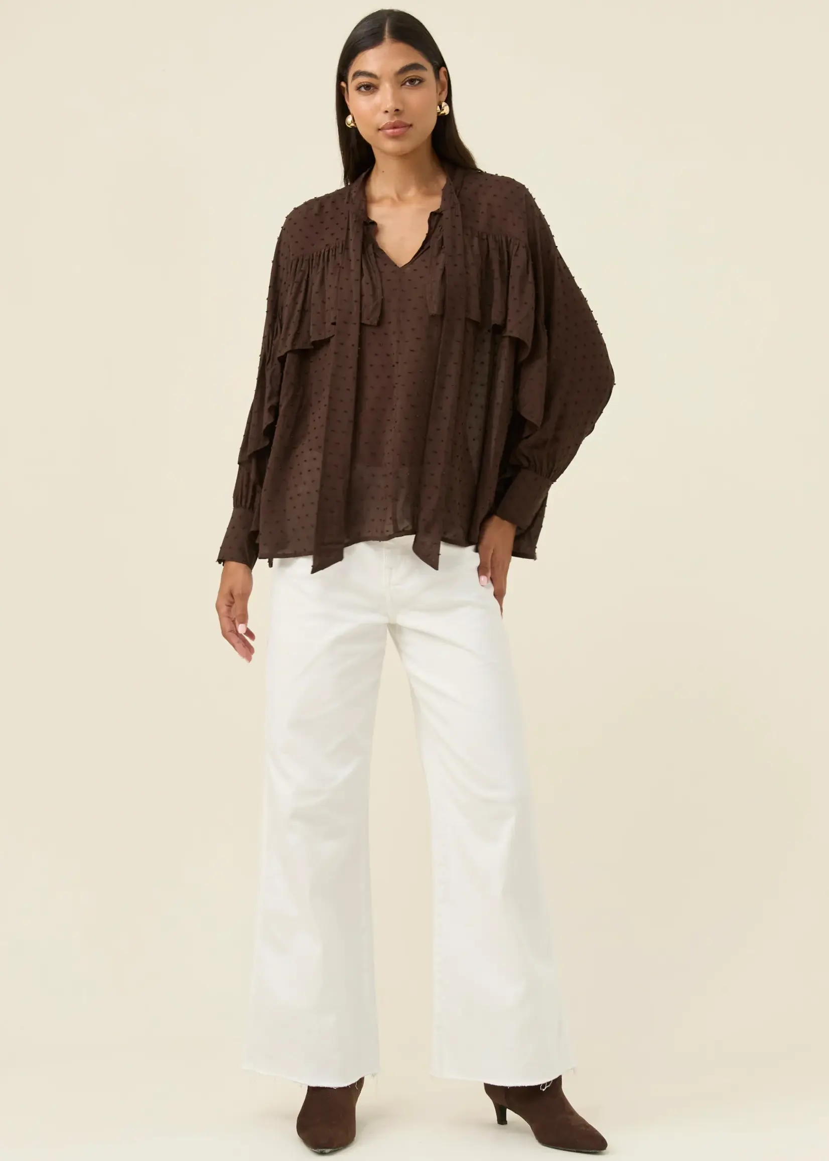 Isle of Mine Della Blouse - Chocolate