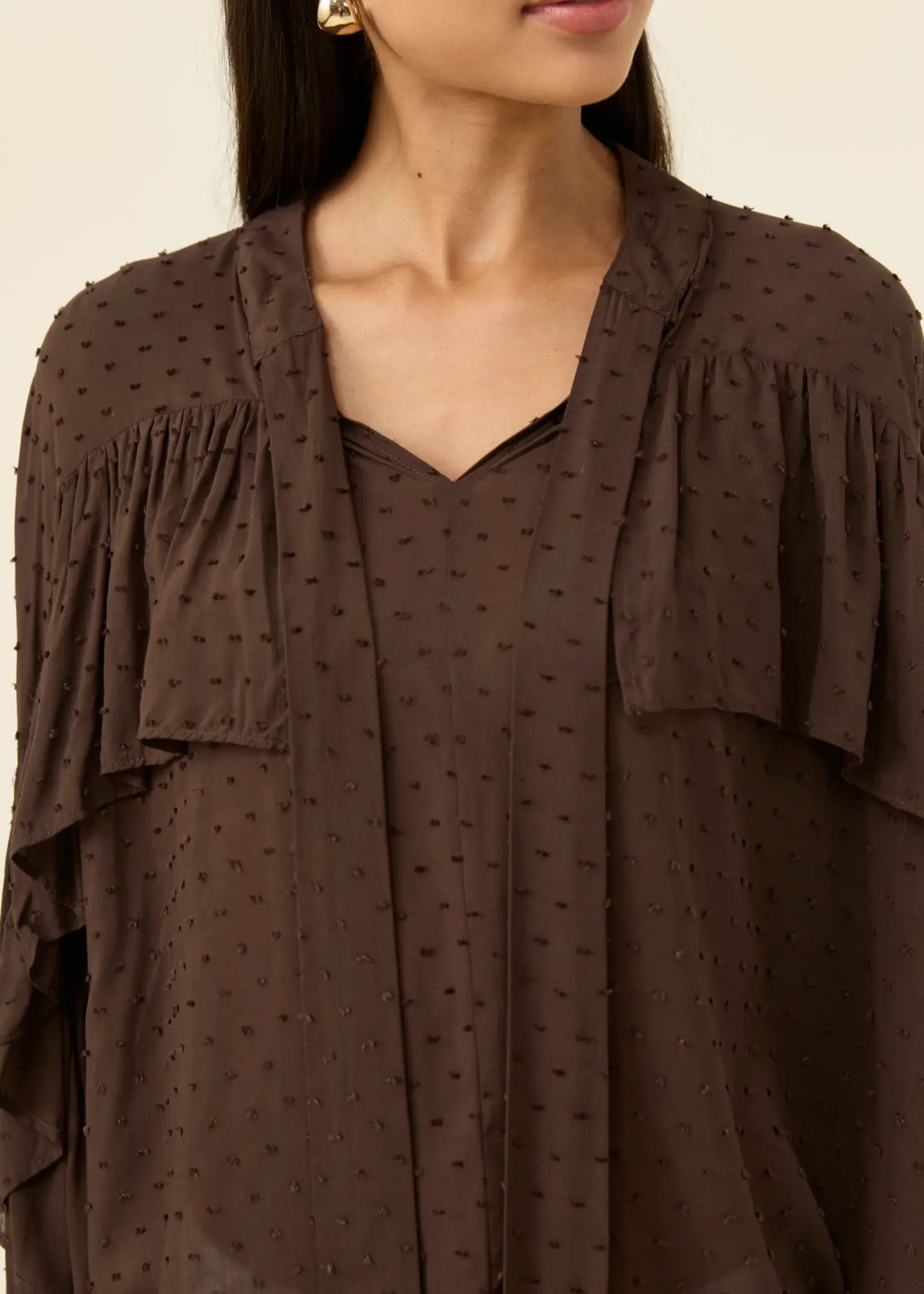 Isle of Mine Della Blouse - Chocolate