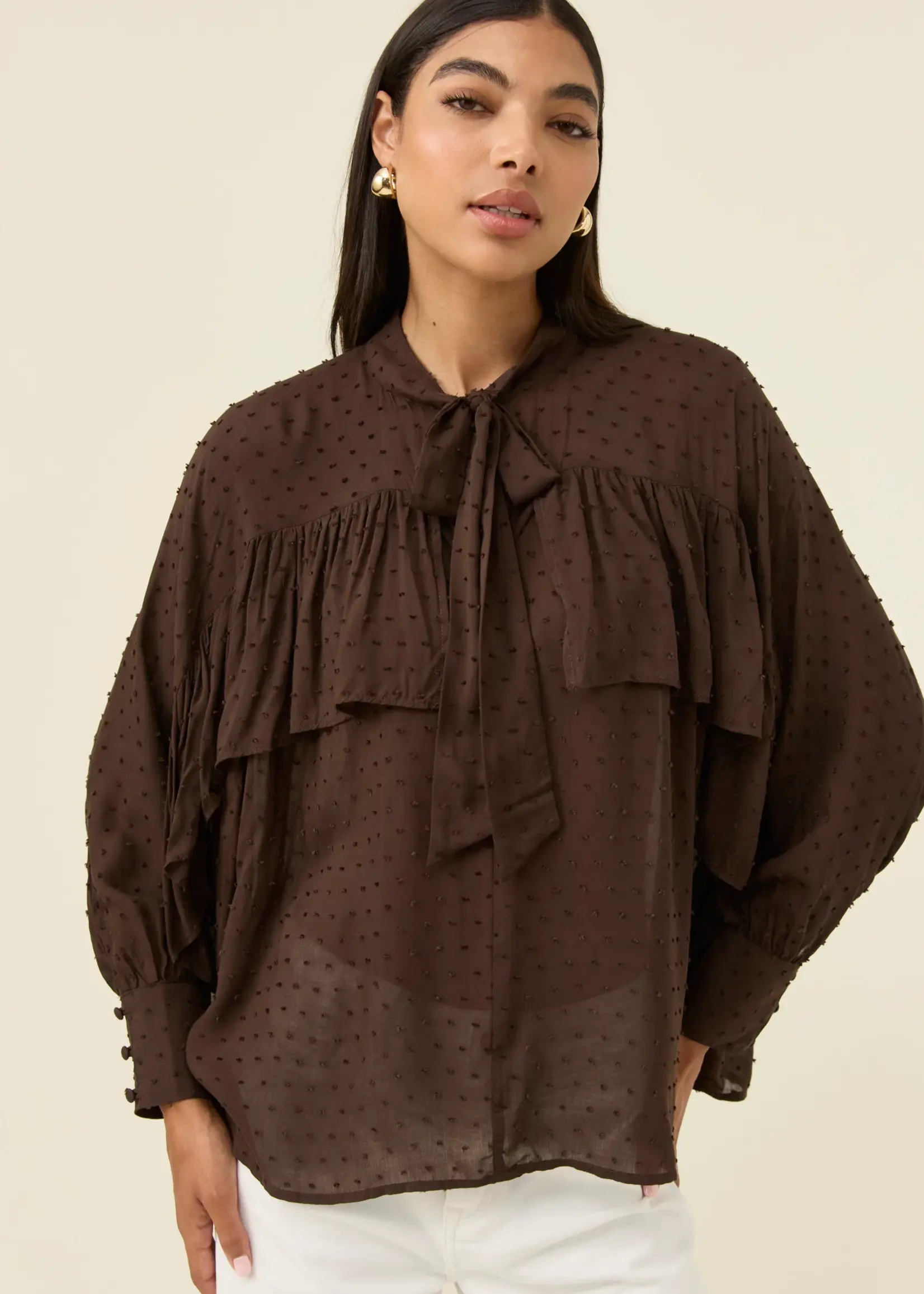 Isle of Mine Della Blouse - Chocolate