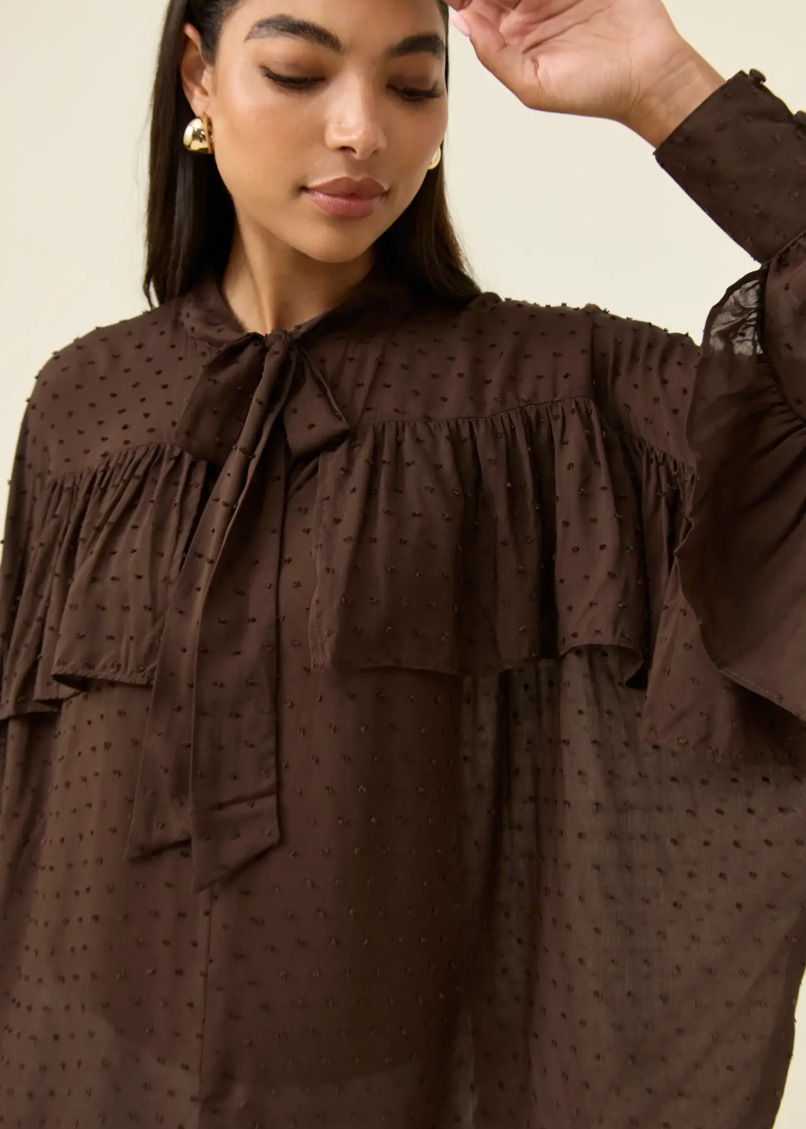 Isle of Mine Della Blouse - Chocolate