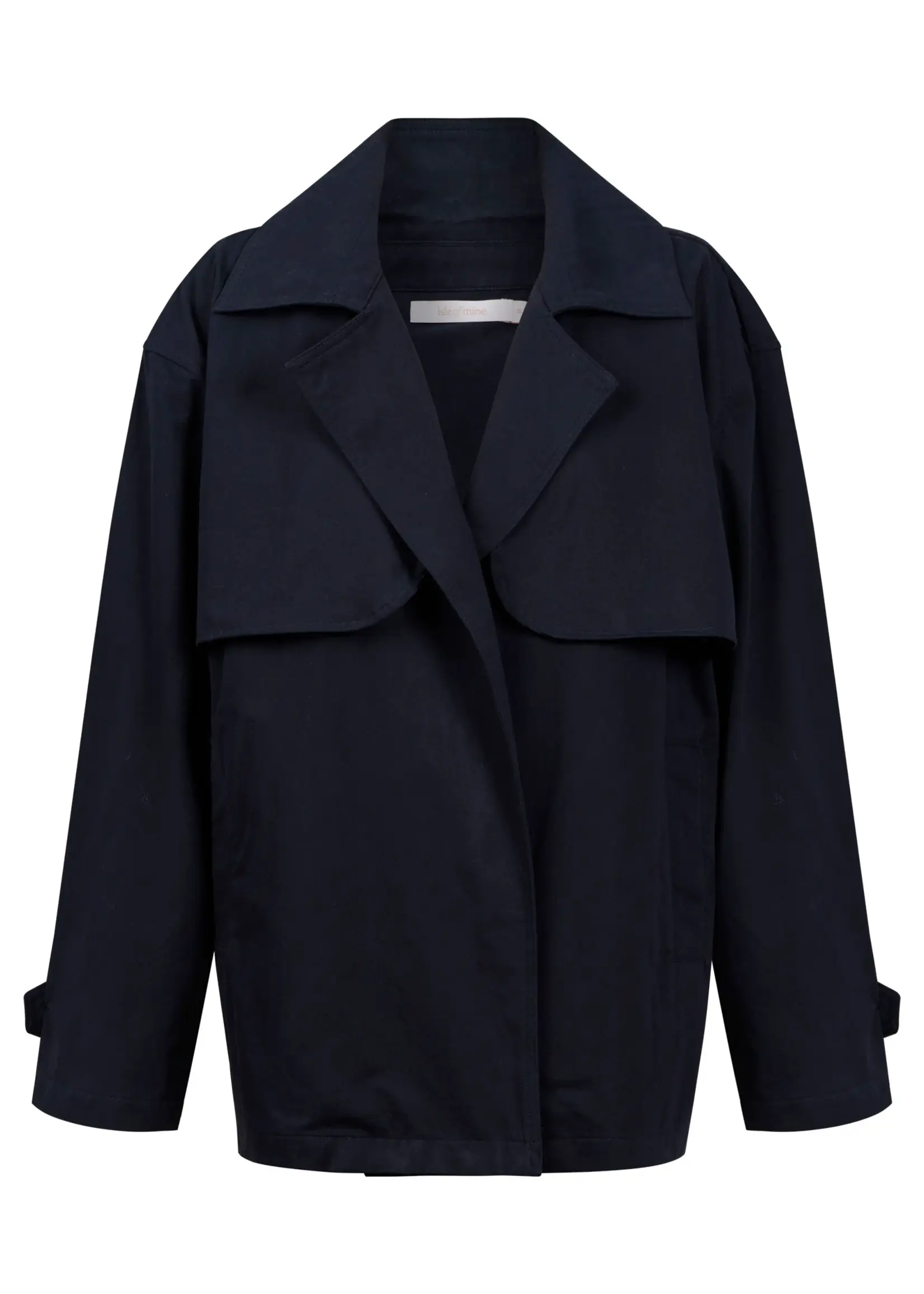 Isle of Mine Farida Cropped Trench - Navy