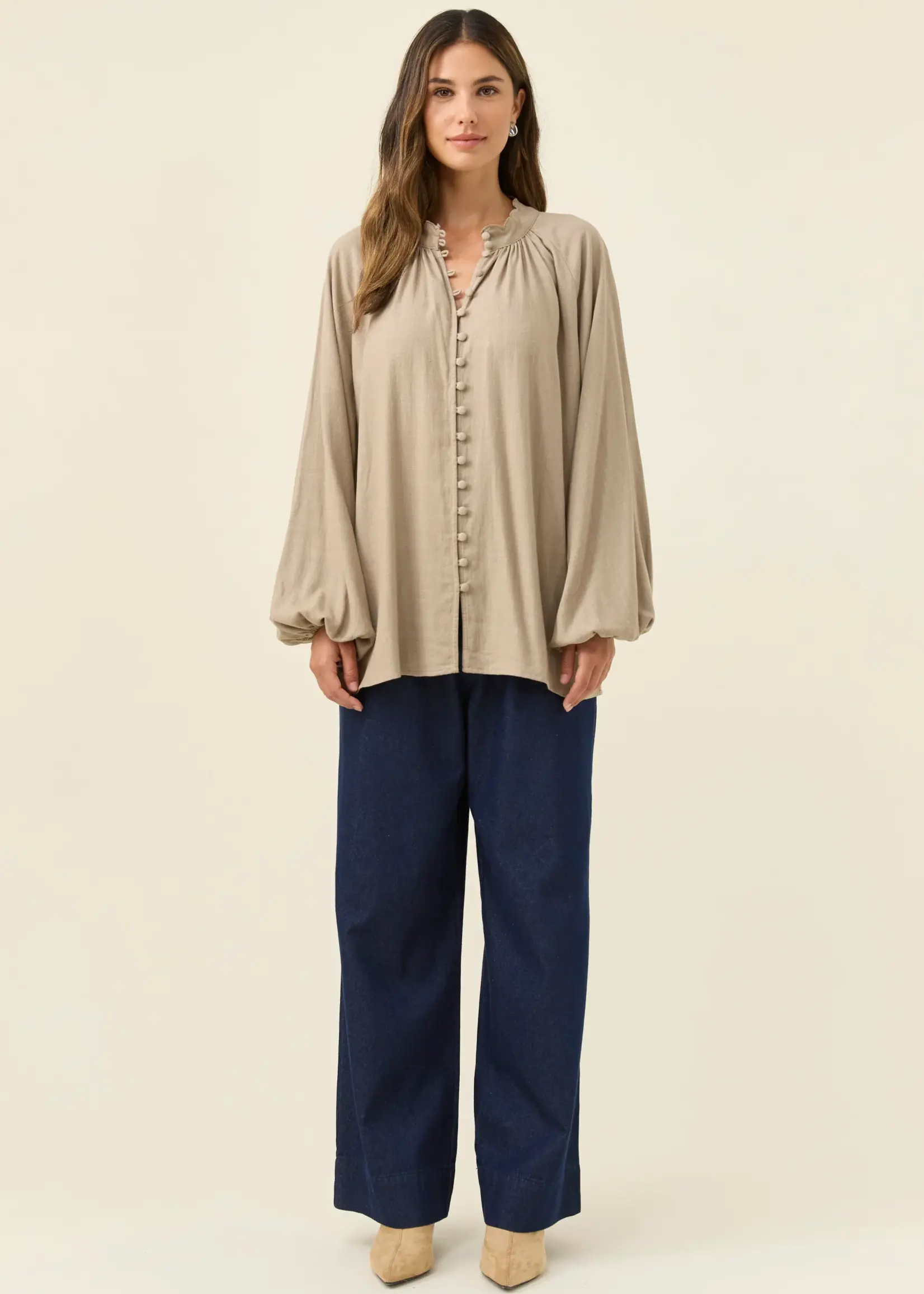 Isle of Mine Grace Blouse - Stone