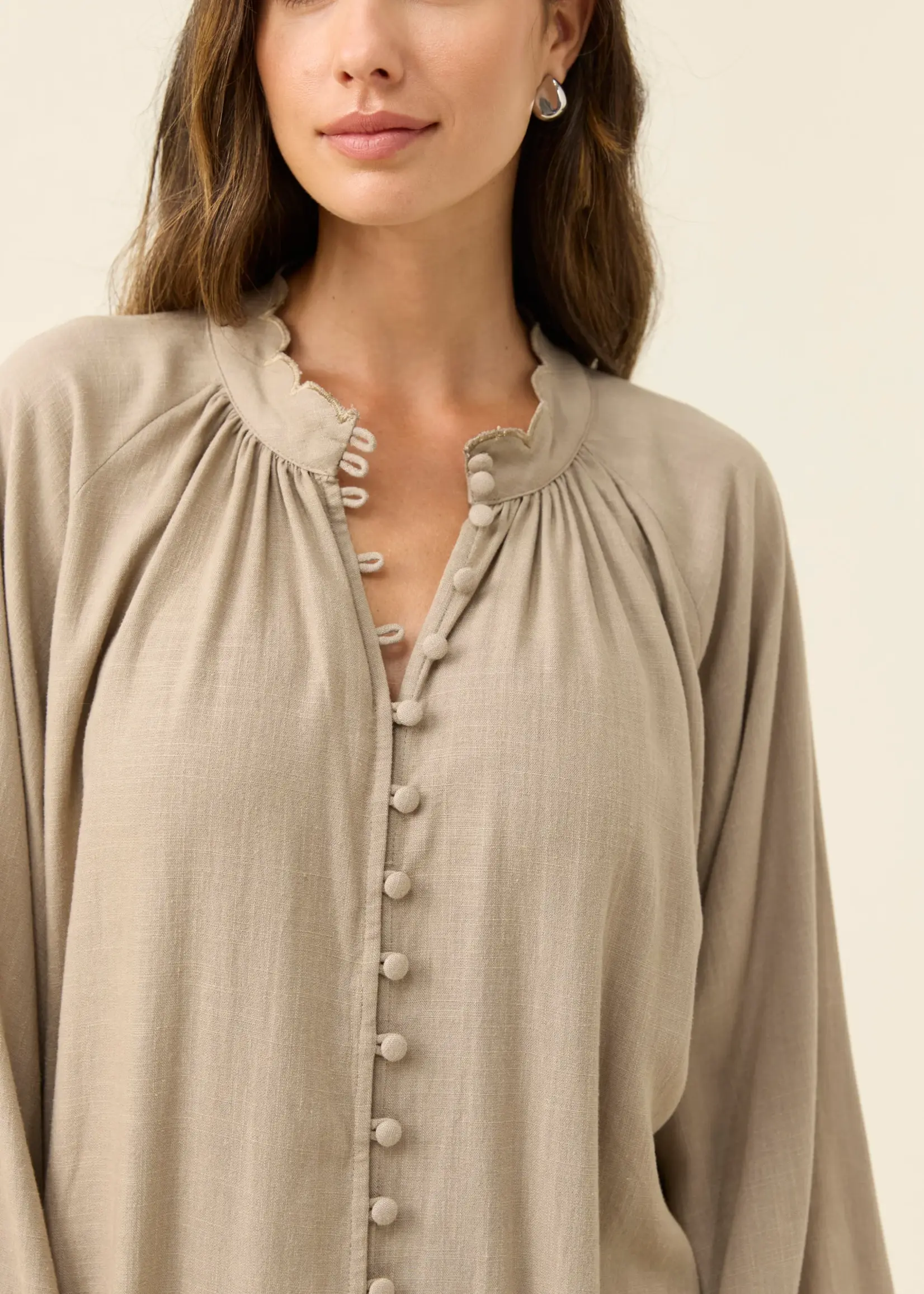 Isle of Mine Grace Blouse - Stone