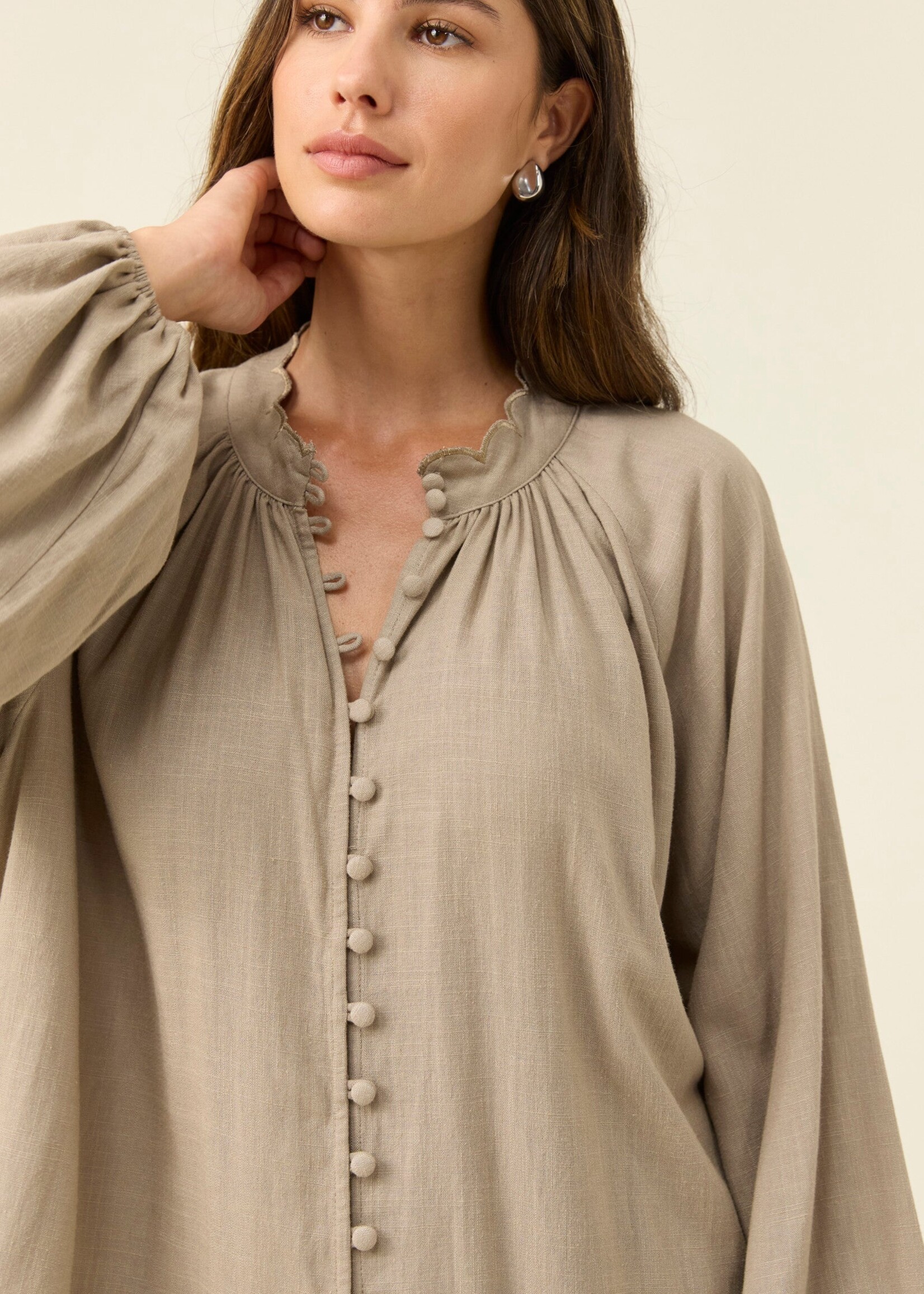 Isle of Mine Grace Blouse - Stone