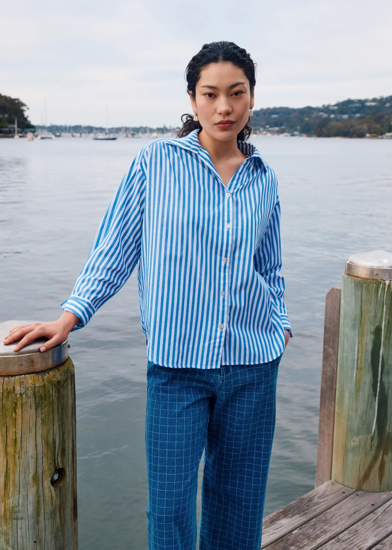 Isle of Mine Quinn Shirt - Cobalt