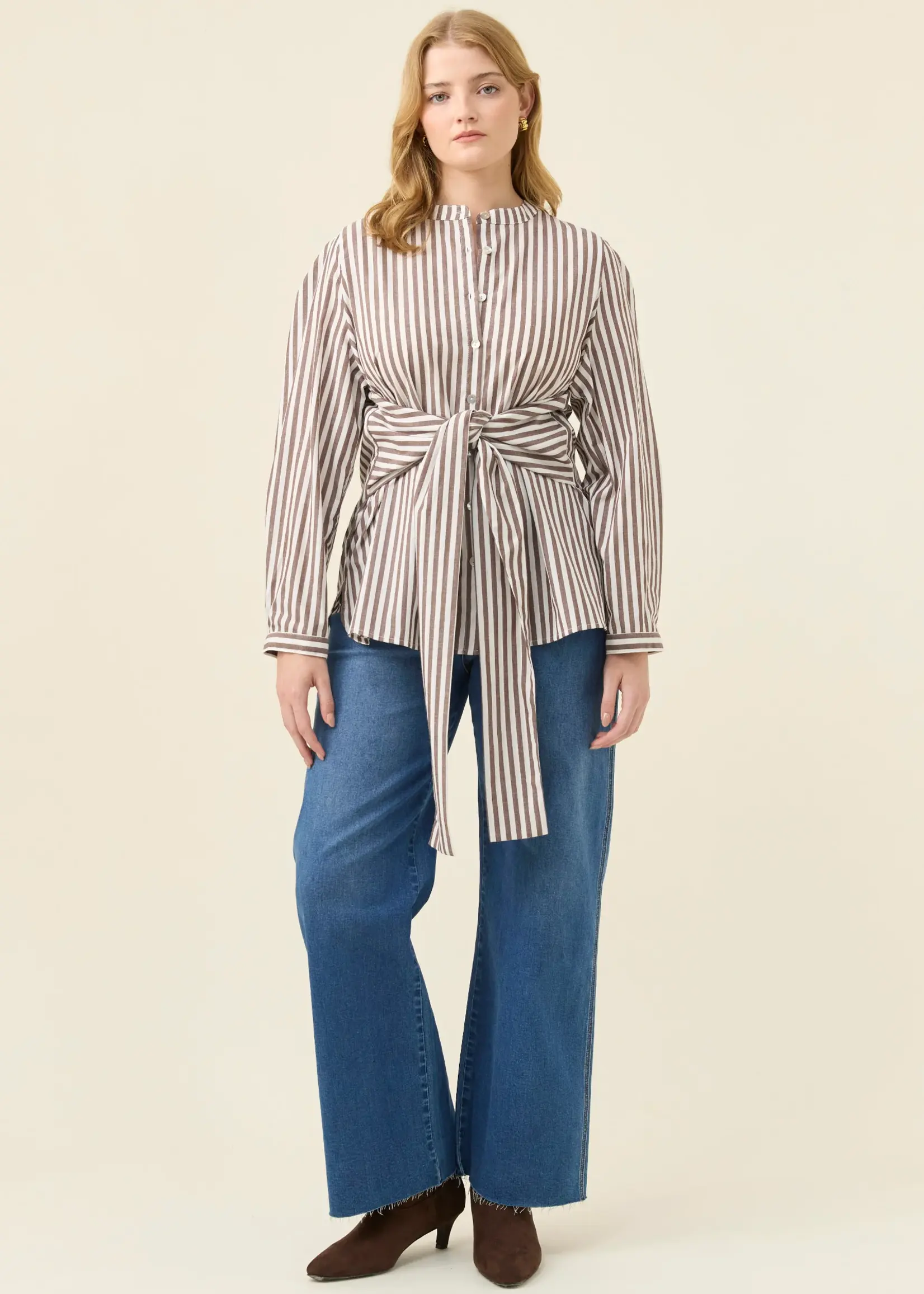 Isle of Mine Quinn Wrap Shirt - Chocolate