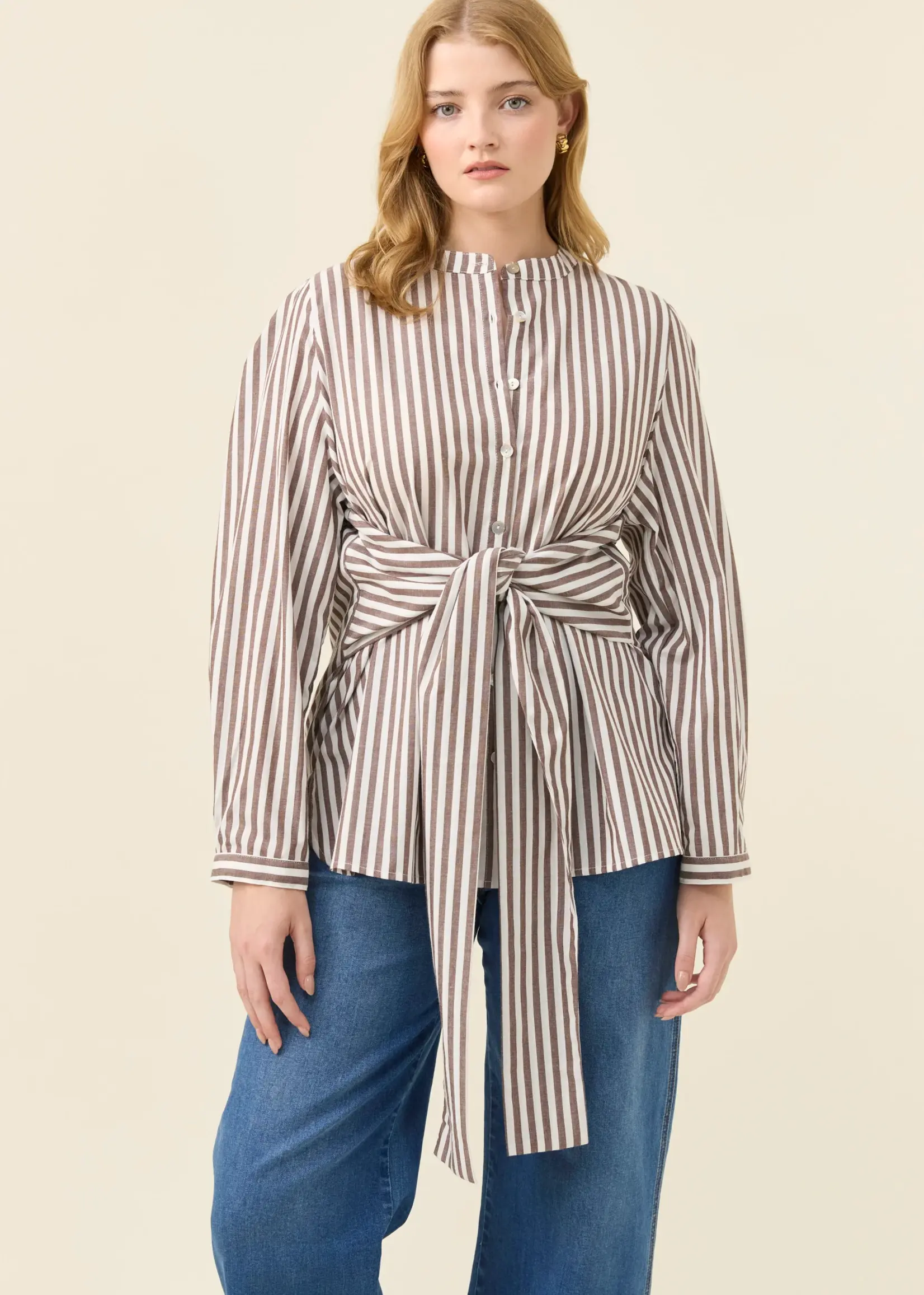 Isle of Mine Quinn Wrap Shirt - Chocolate