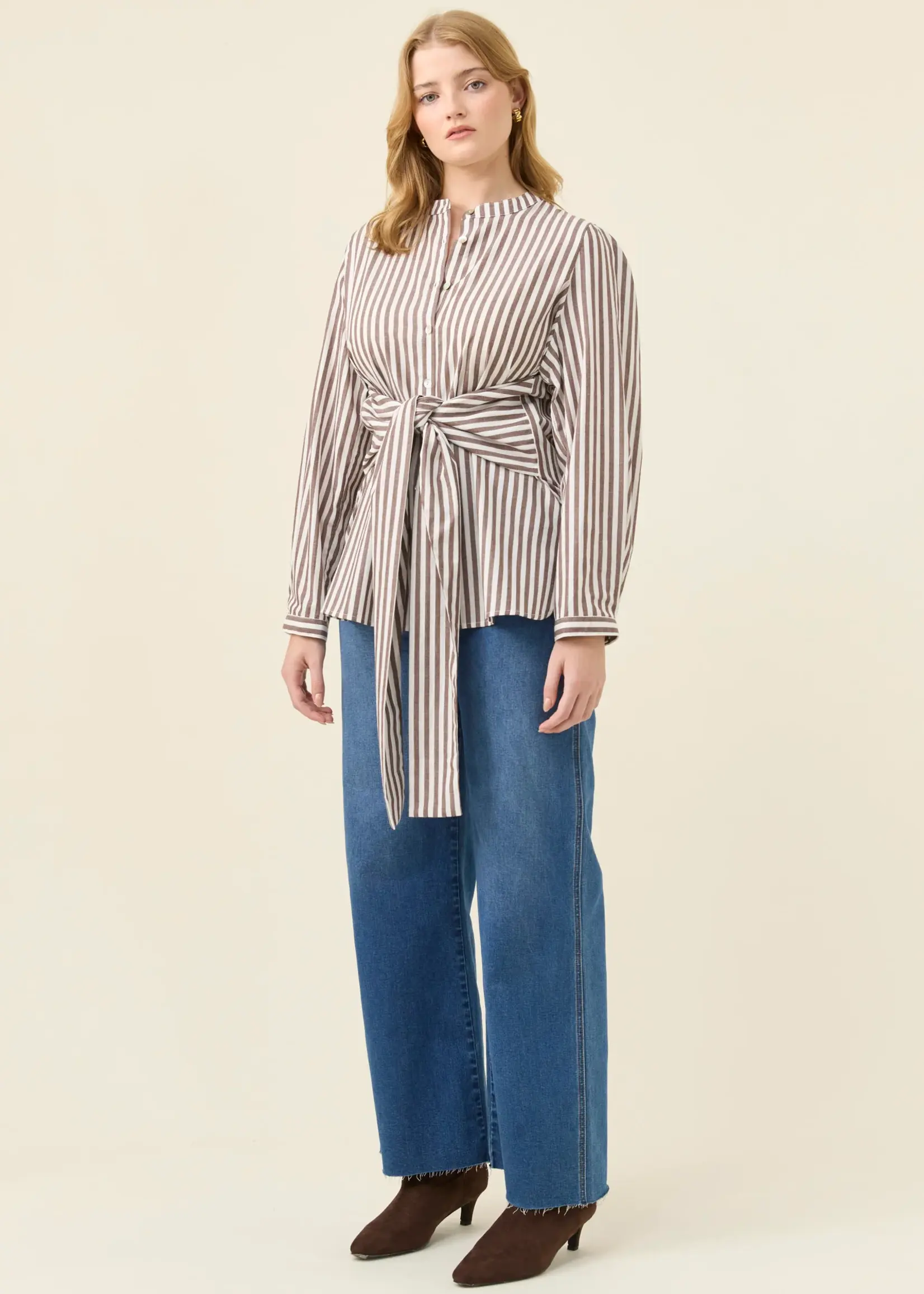 Isle of Mine Quinn Wrap Shirt - Chocolate