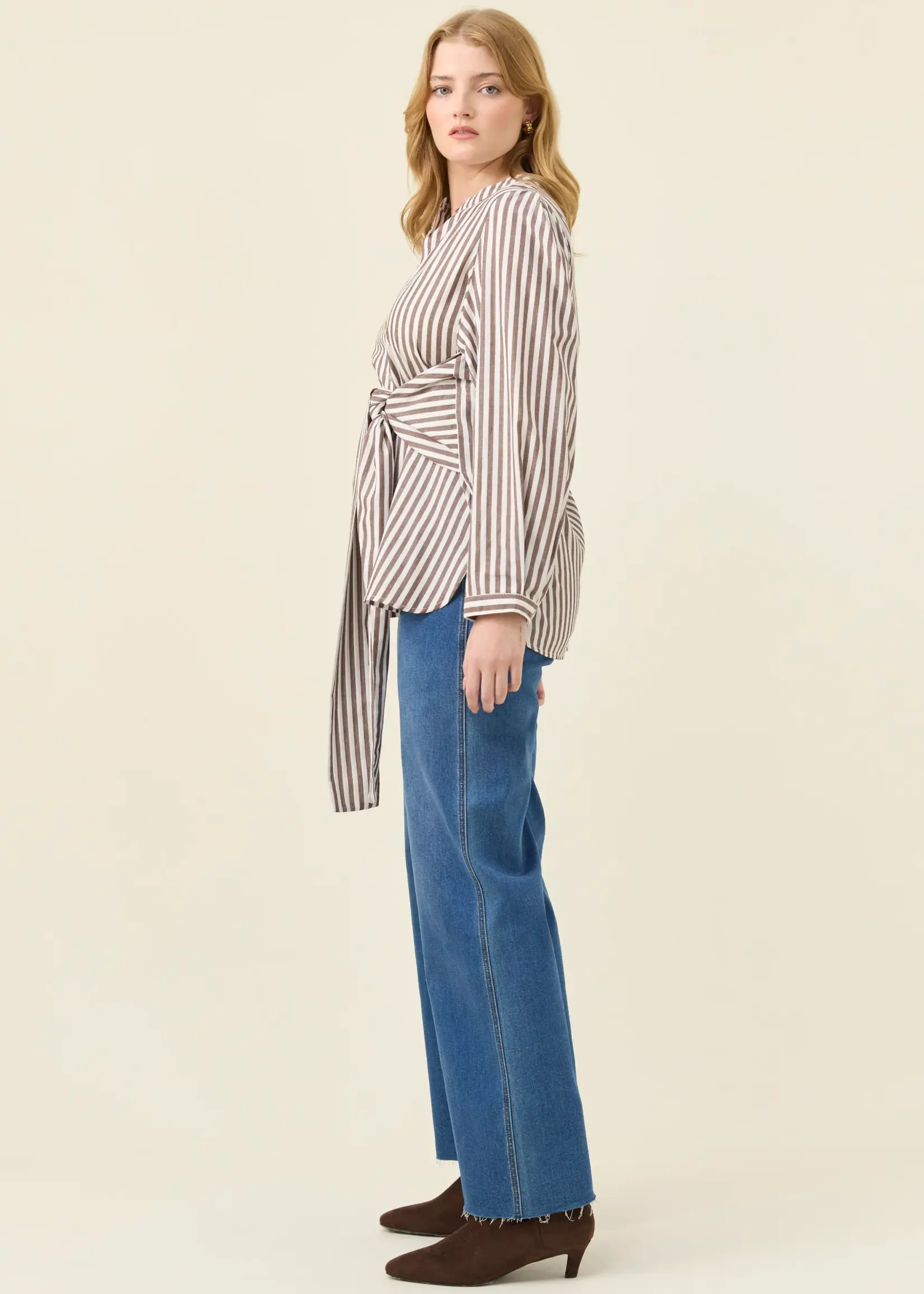 Isle of Mine Quinn Wrap Shirt - Chocolate