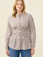 Isle of Mine Quinn Wrap Shirt - Chocolate